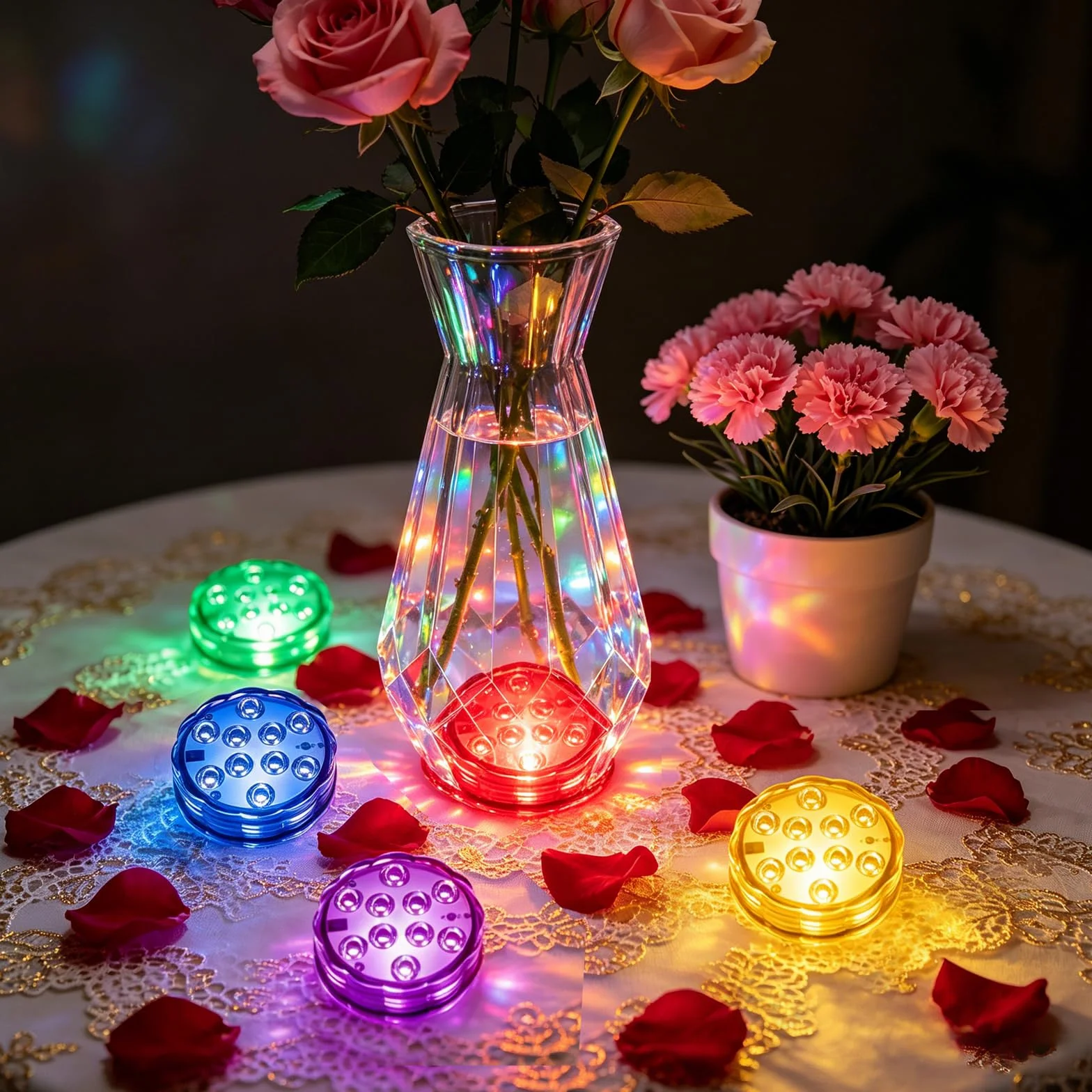 Lumière LED Submersible 16 Couleurs RGB Étanche IP68 pour Piscine Étang