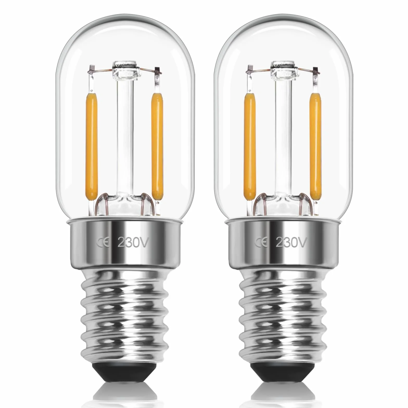 Ampoules LED E14 pour réfrigérateur Blanc naturel 4000 K T22 SES 230 V Lot de 2
