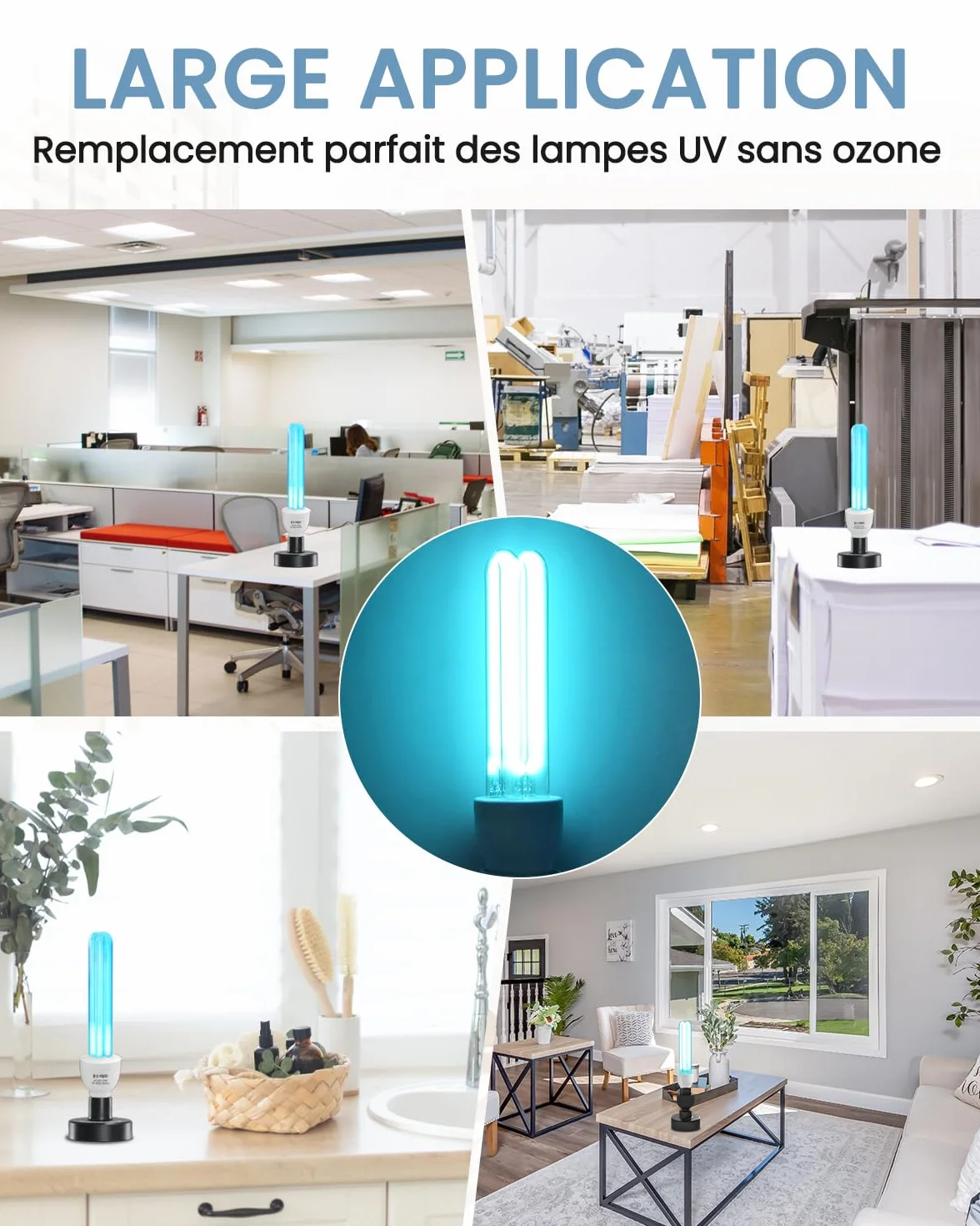 DoRight 2 Pièces Lampe UV Germicide UVC 25W E27 Ozone 254nm AC220-240V