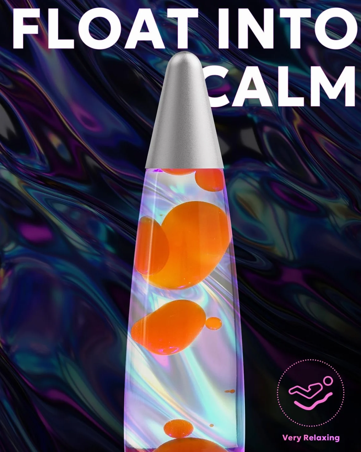 Lampes LED à mouvement liquide 34,8 cm, couleur changeante, blanc et orange, lumière d'ambiance