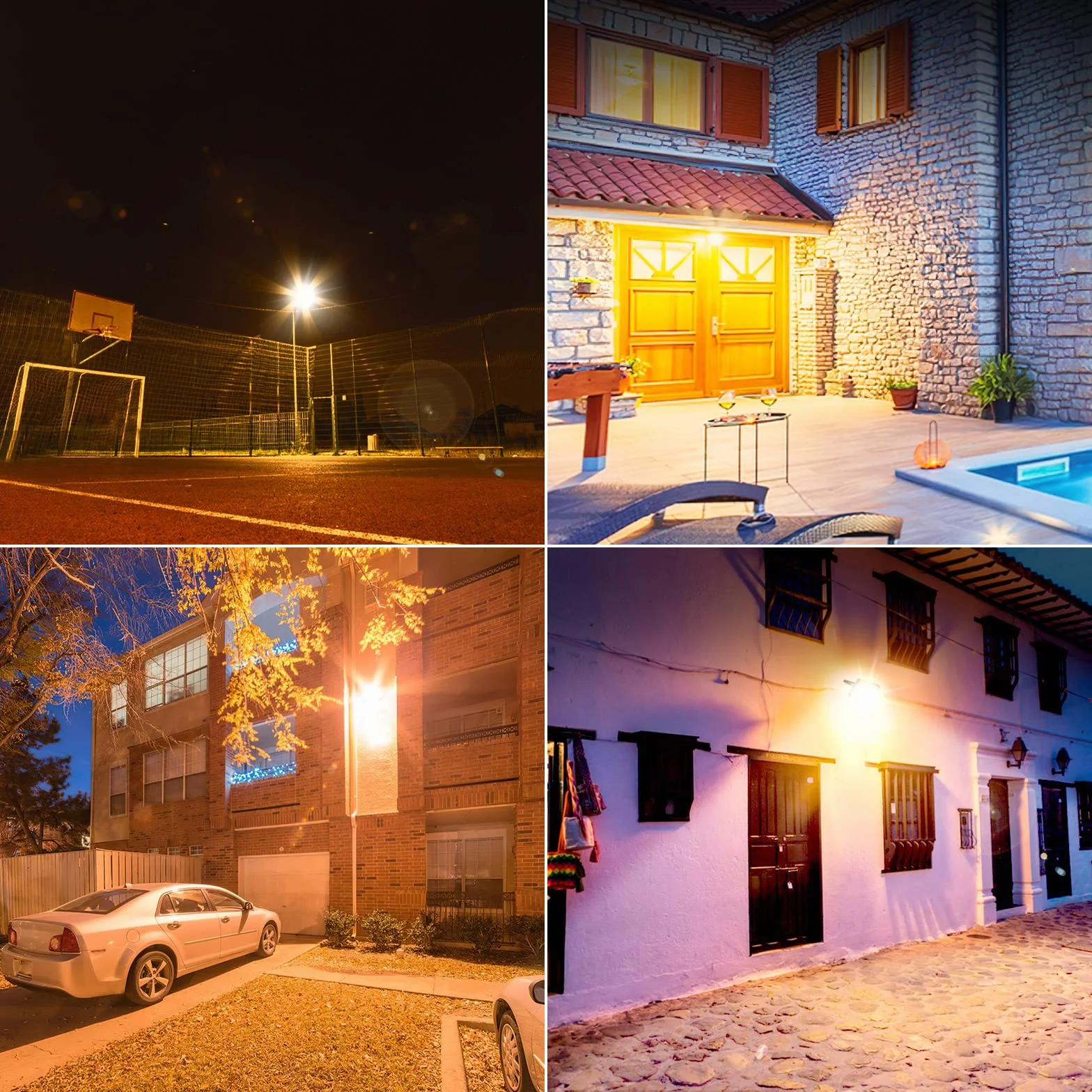 MEIKEE Projecteurs LED Extérieur 35W Lot de 2 Spot LED IP66 Étanche 3000LM Blanc Chaud 2700K