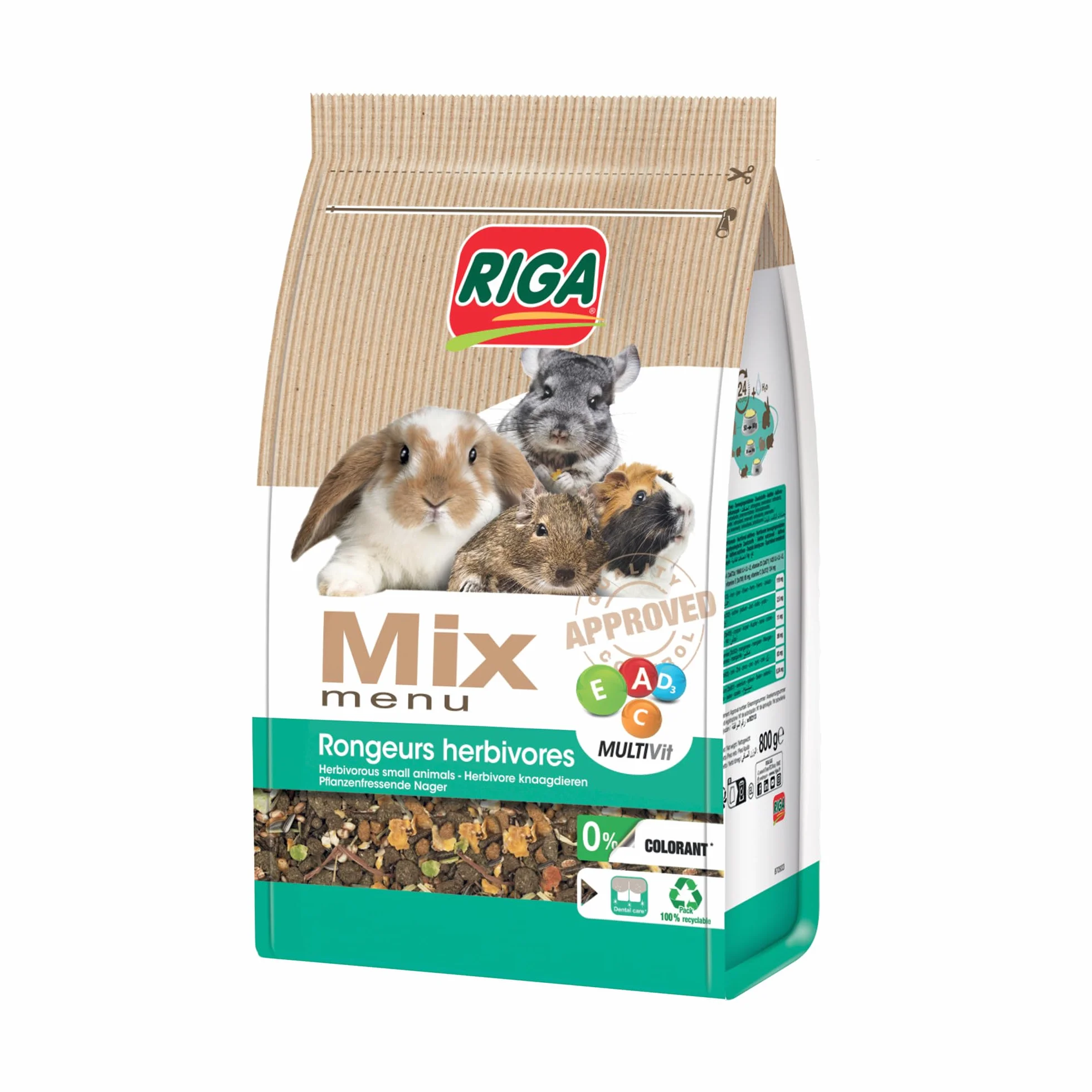 Menu Mix pour Rongeurs Herbivores Lapins Nains Cochon d'Inde Chinchillas Dègues Graines Céréales Légumes 3KG