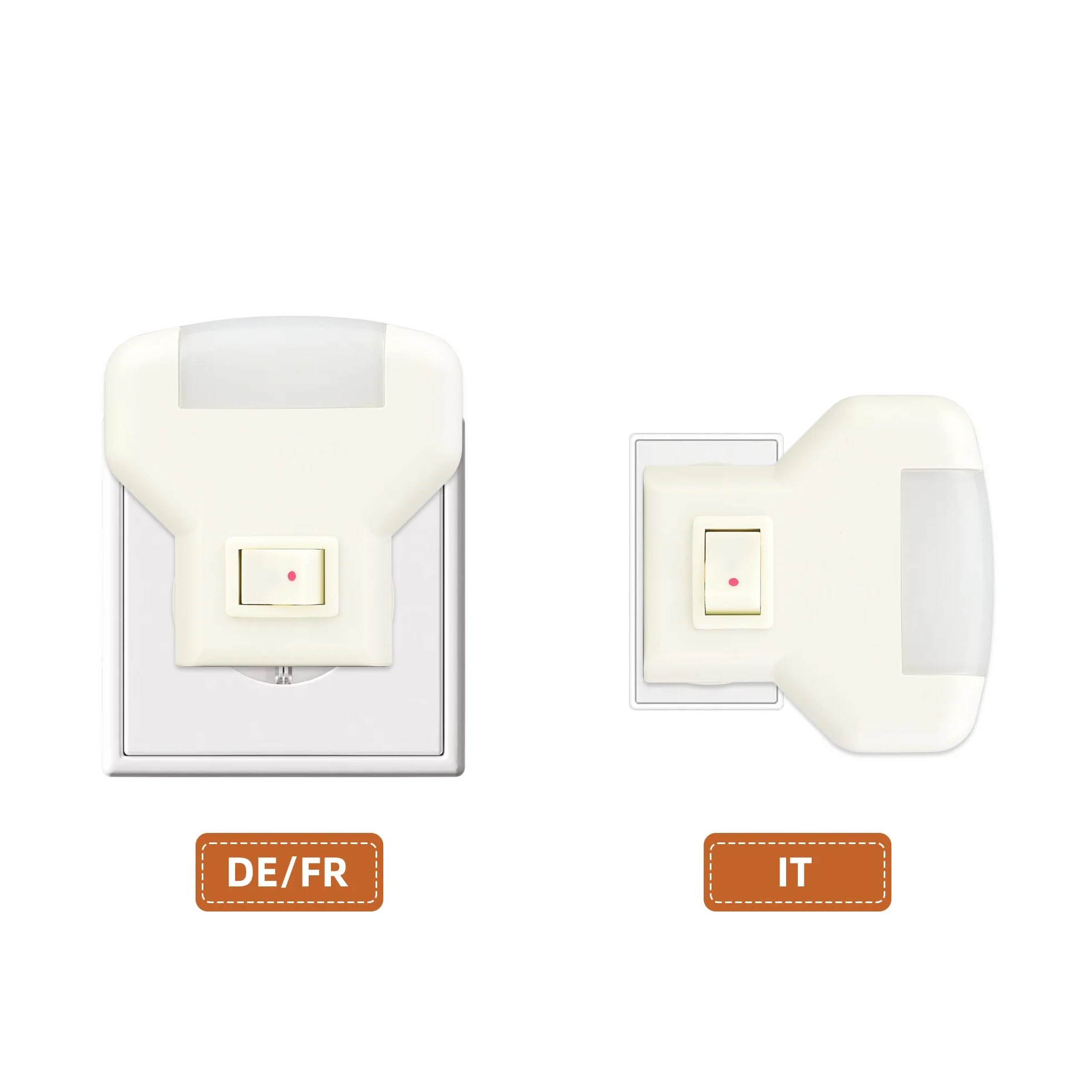 Veilleuse LED Prise Secteur avec Interrupteur Lot de 2 Blanc Chaud Annmore