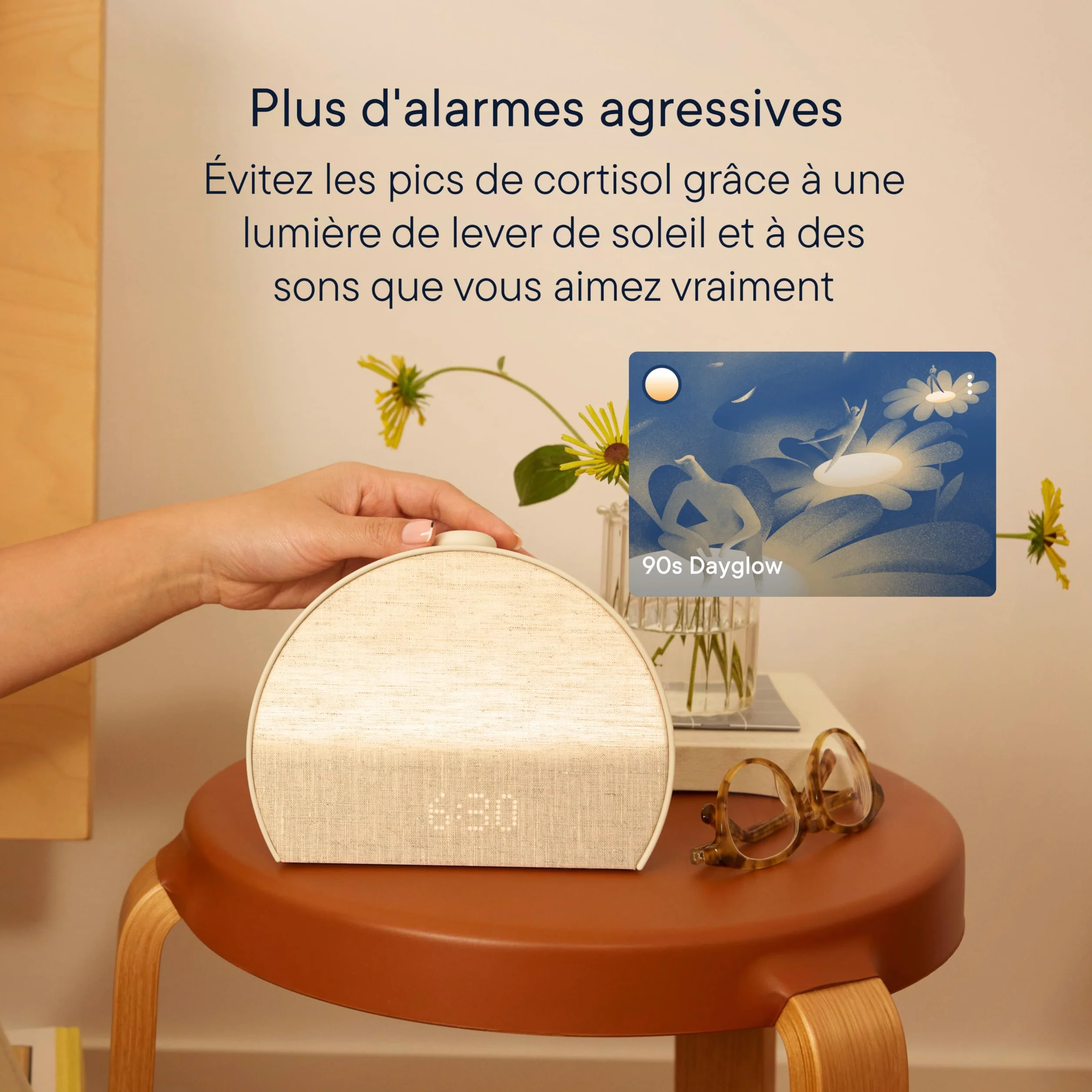 Hatch Restore 3 Réveil simulateur d’Aube et réveil Lumineux avec Machine à Sons et lumière Intelligente – Bruit Blanc, Routine de Sommeil sans écran