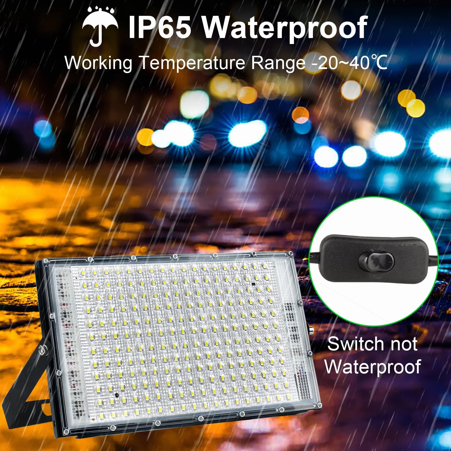 Projecteur LED 150W Extérieur 15000LM 6500K Blanc Froid IP65 Etanche CREATESTAR