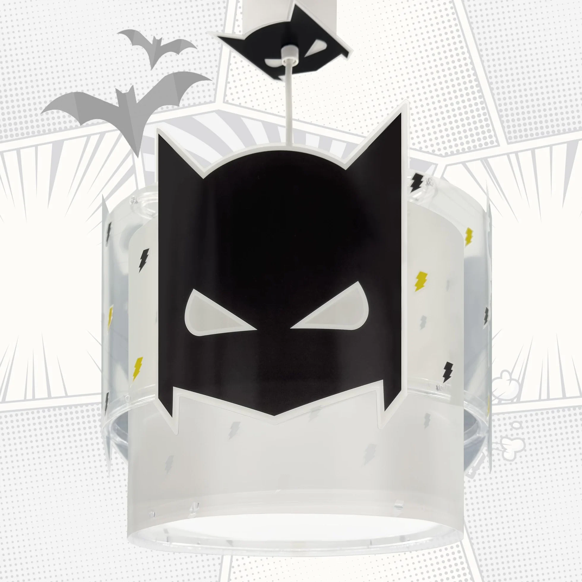 Dalber Lampe Suspension Enfand Dark Hero Super-héros Noir