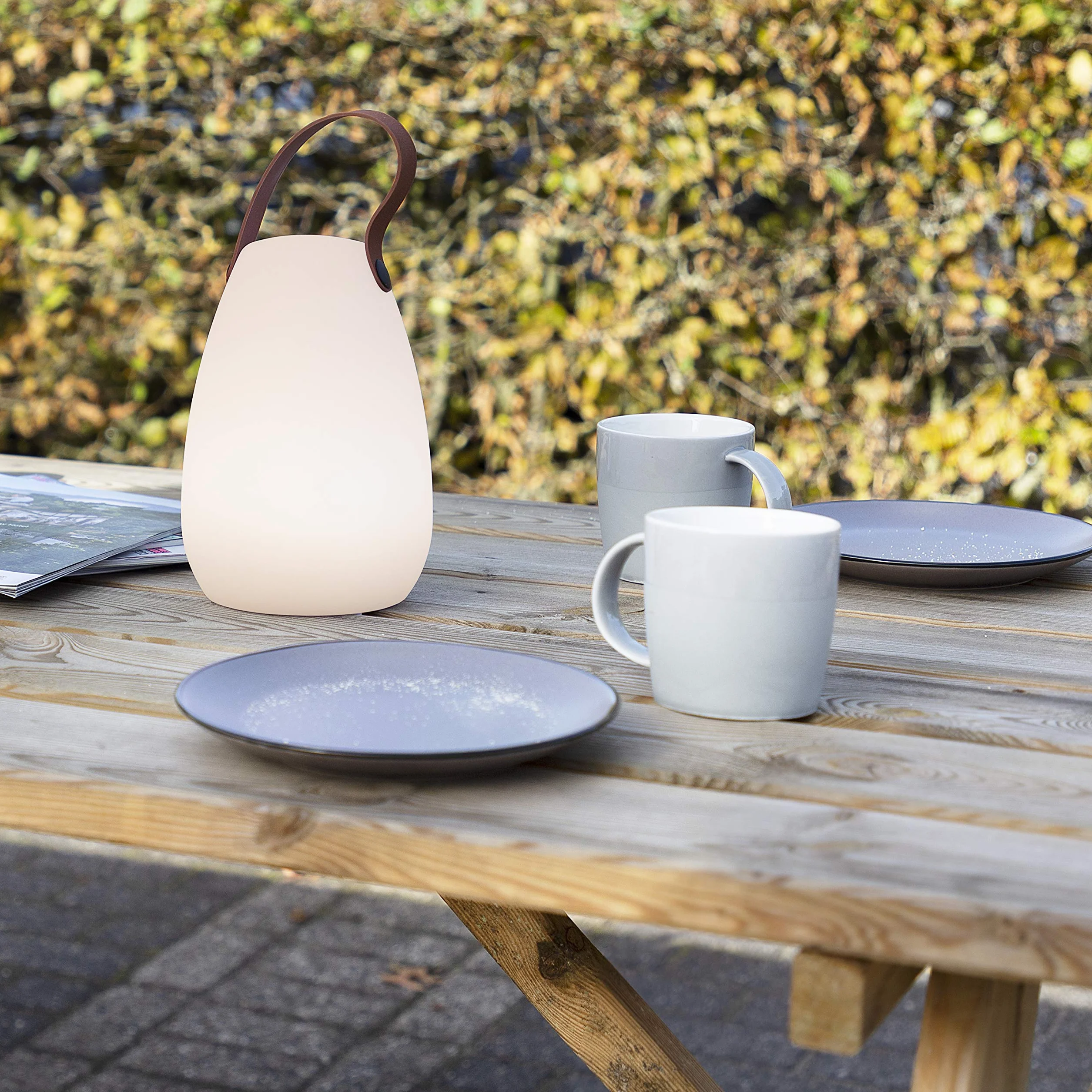 Smartwares lampe LED de table sans fil rechargeable blanc chaud colorée intérieur extérieur