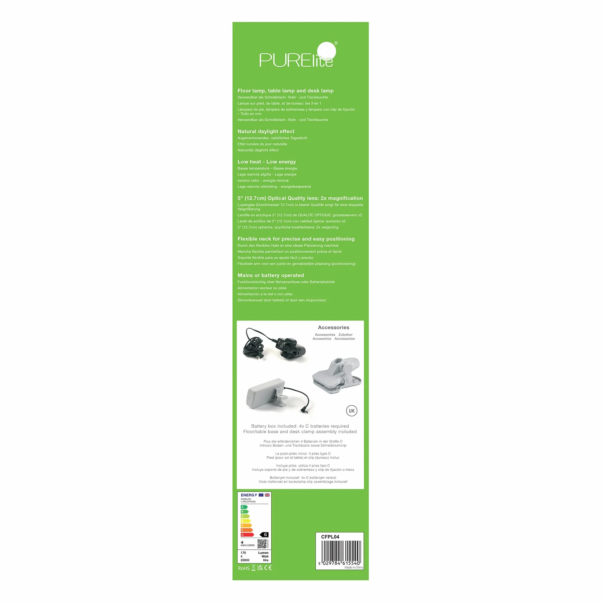 PURElite Lampe Loupe 3en1