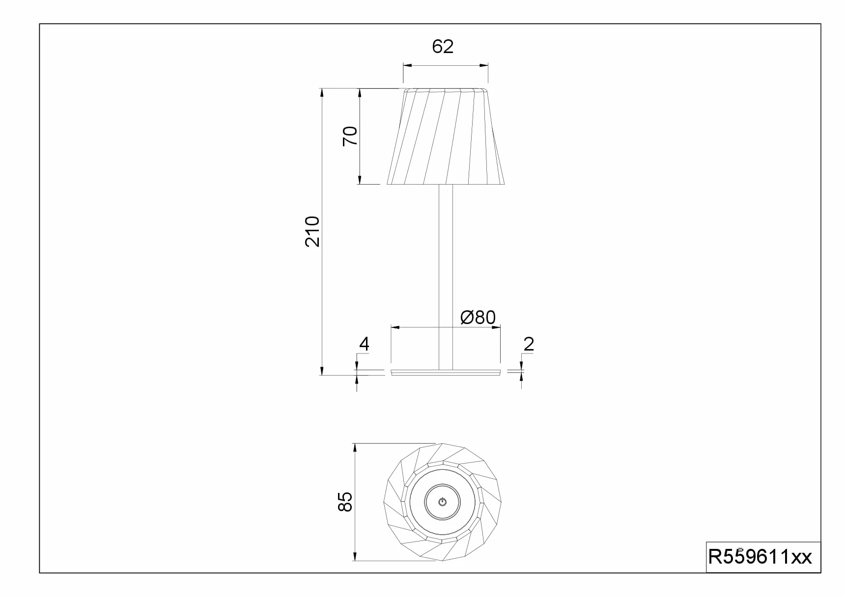 Reality Leuchten Diaz Lampe de table d'extérieur à 4 LED avec batterie métal blanc mat 1,6 W Couleur de la lumière réglable