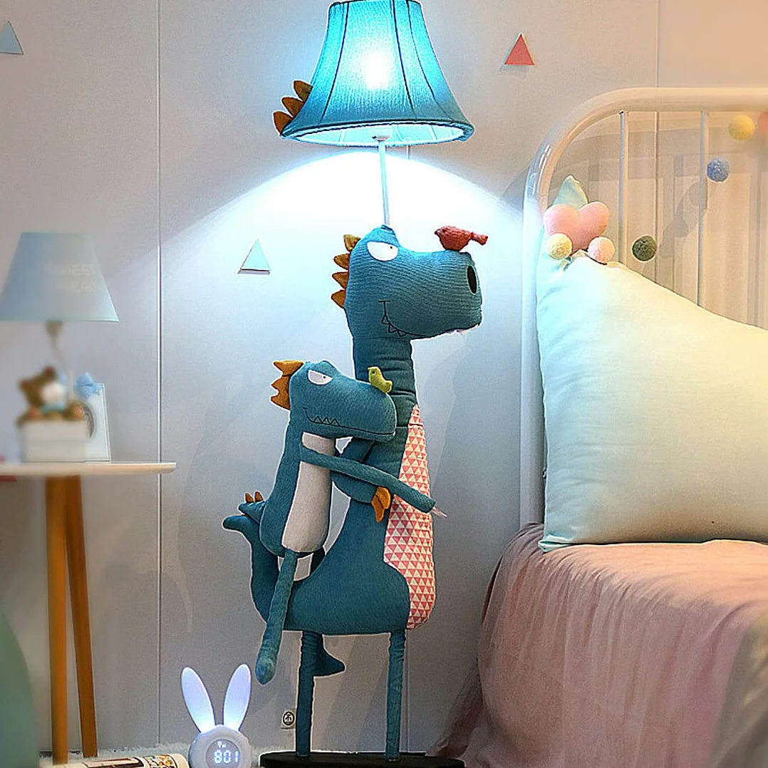 Lampadaire Chambre Enfant Dinosaure avec Télécommande LED Bluetooth
