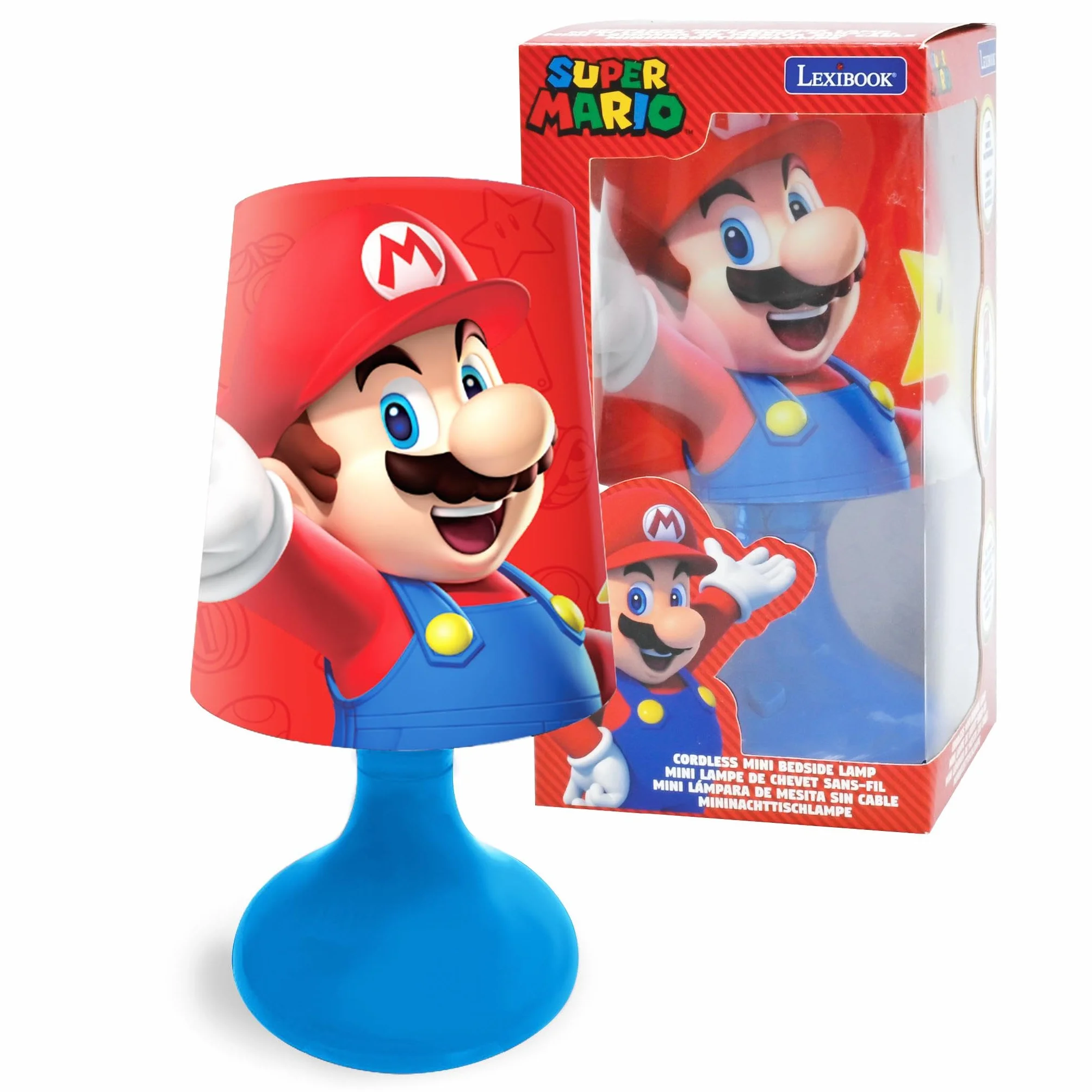 Lexibook Mini Lampe de chevet veilleuse sans fil Nintendo Rouge MLT10NILXB