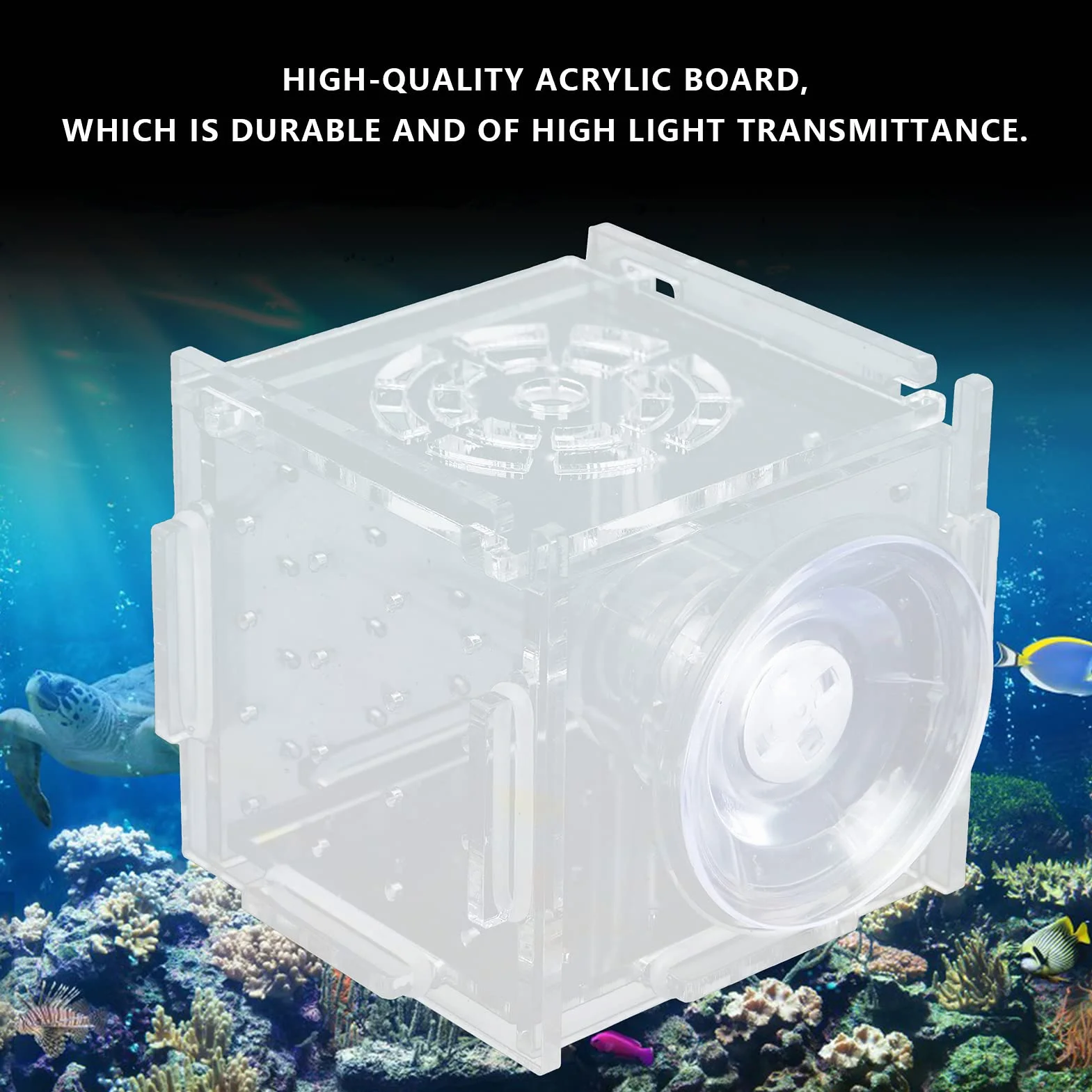 Éleveur de boîte d'isolement, boîte d'élevage d'incubateur pour poissons crevettes bébé (Grille Simple Petit Mini 6*6*6)