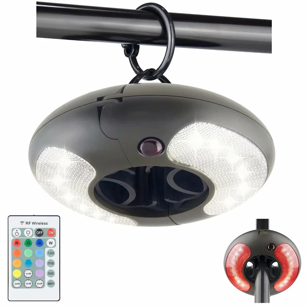 HONWELL Lampe Parasol Batterie 4000K Lumière Patio Télécommande Éclairage Jardin