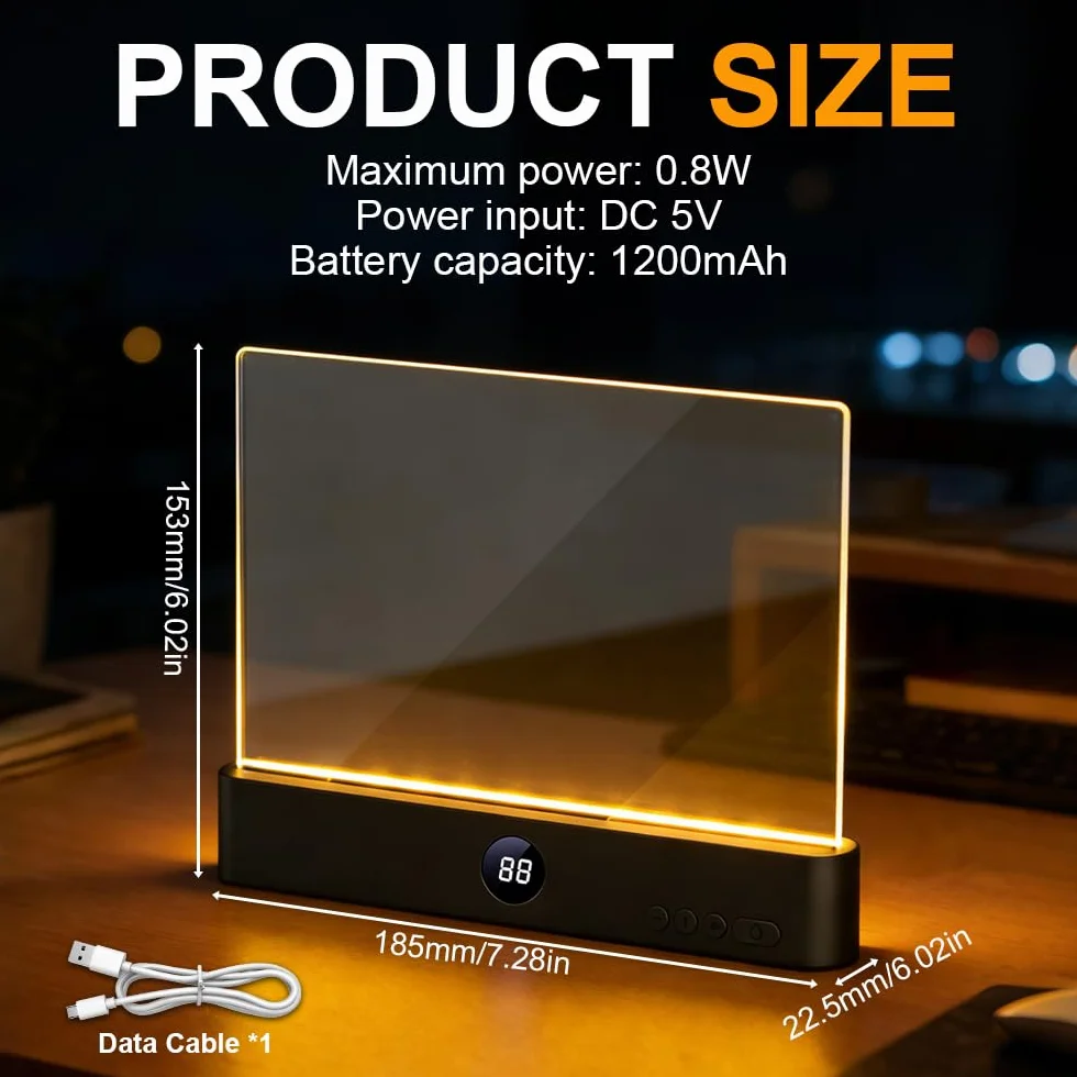 Lampe de Lecture LED Rechargeable Portable, 3 Modes de Couleur avec Minuteur