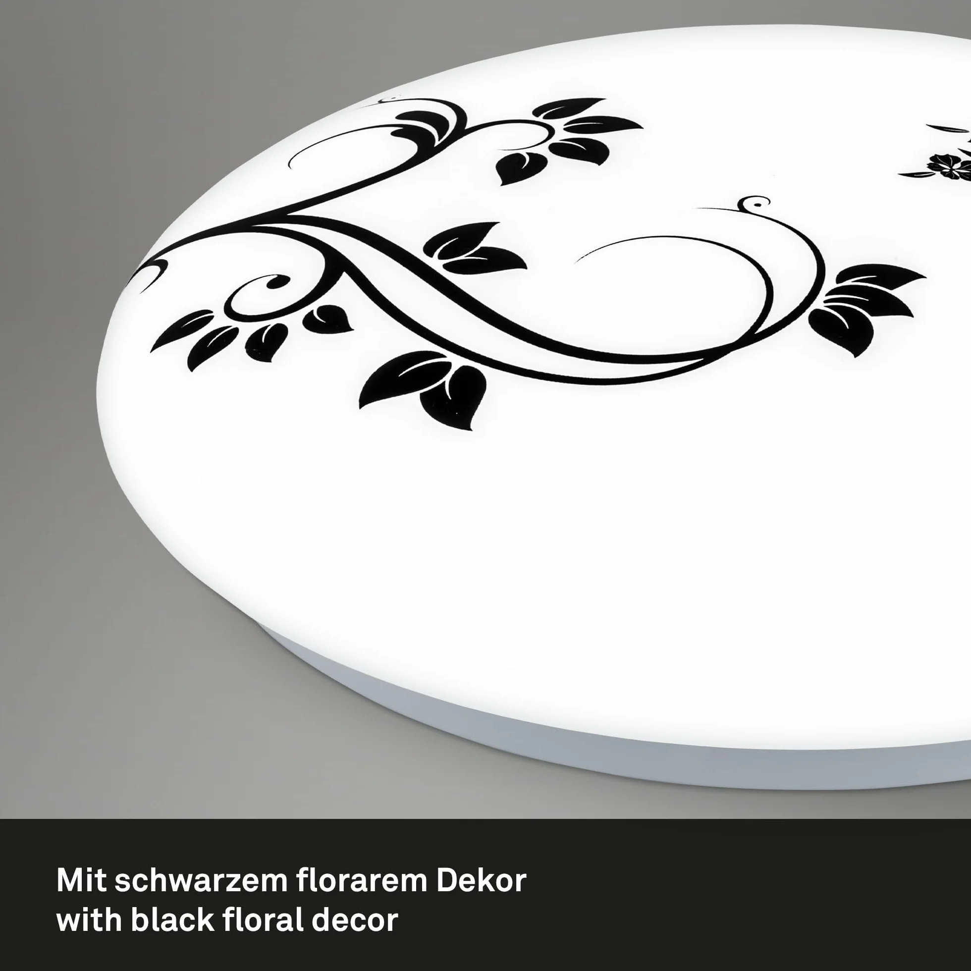 Plafonnier LED BRILONER motif floral 28 cm blanc neutre lampe salon cuisine chambre