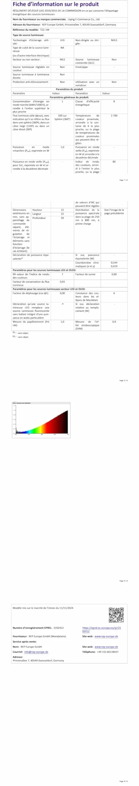 Ampoules LED G40 E12 1W 1W=7W Blanc Chaud 2700K 230V 100LM IP54 Étanche Non Dimmable Lot de 25