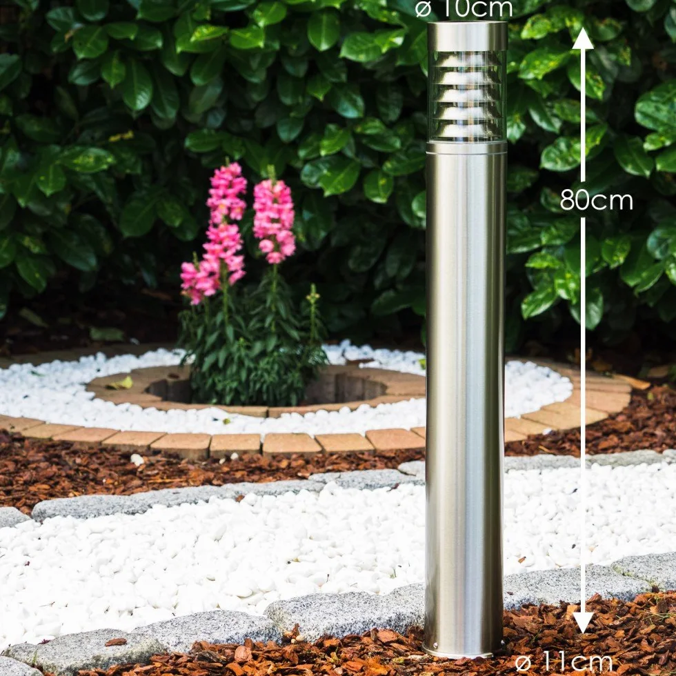 Lampe d'extérieur Dakar 80 cm acier inoxydable E27 IP44