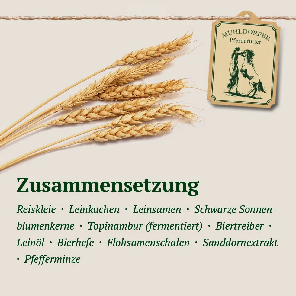 Mühldorfer Mash Sensitive Prebiotic Nourriture pour Chevaux 3 kg