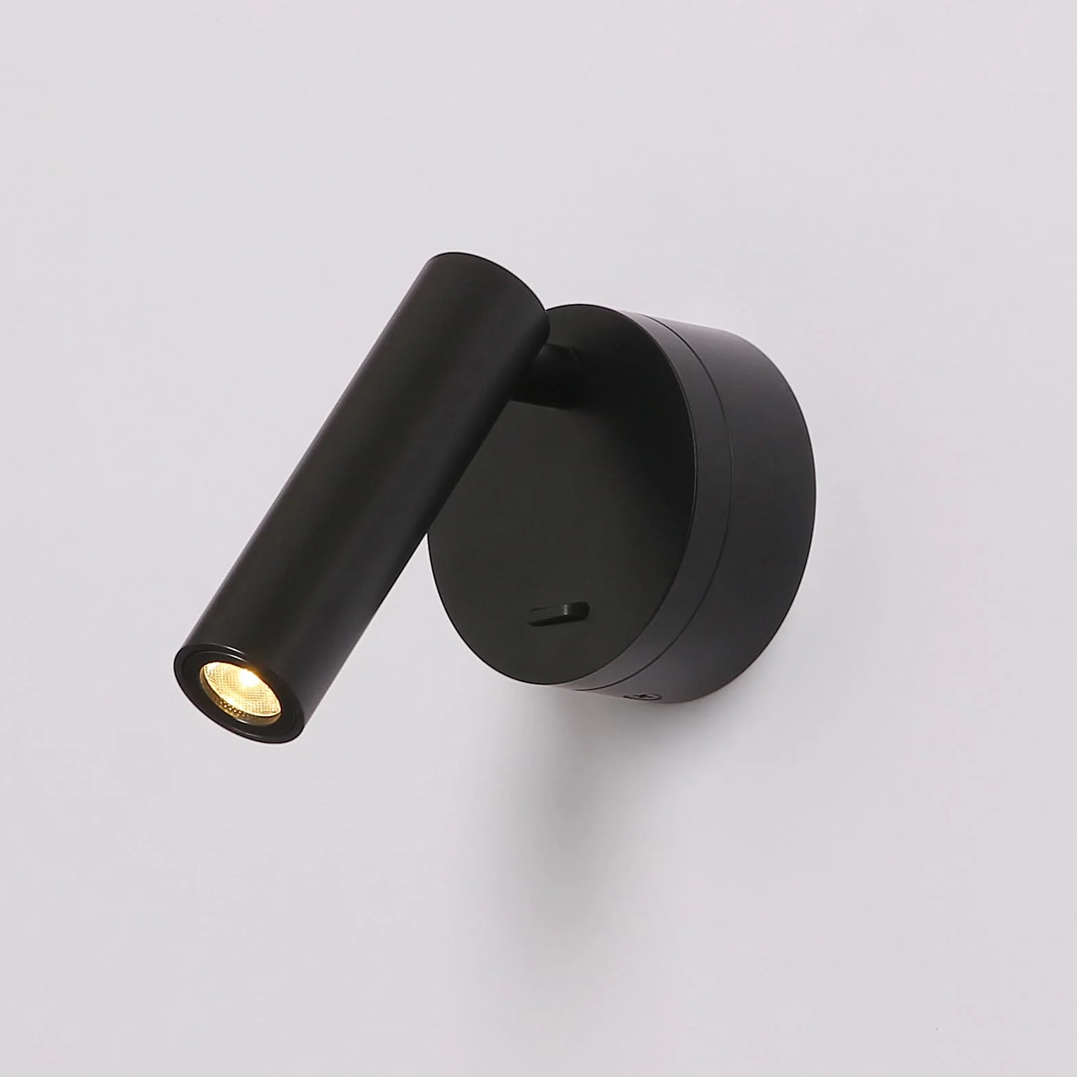 Applique Murale LED Interieur 3W 3000K Liseuse de Chevet avec Interrupteur Spot Réglable Noir Aluminium