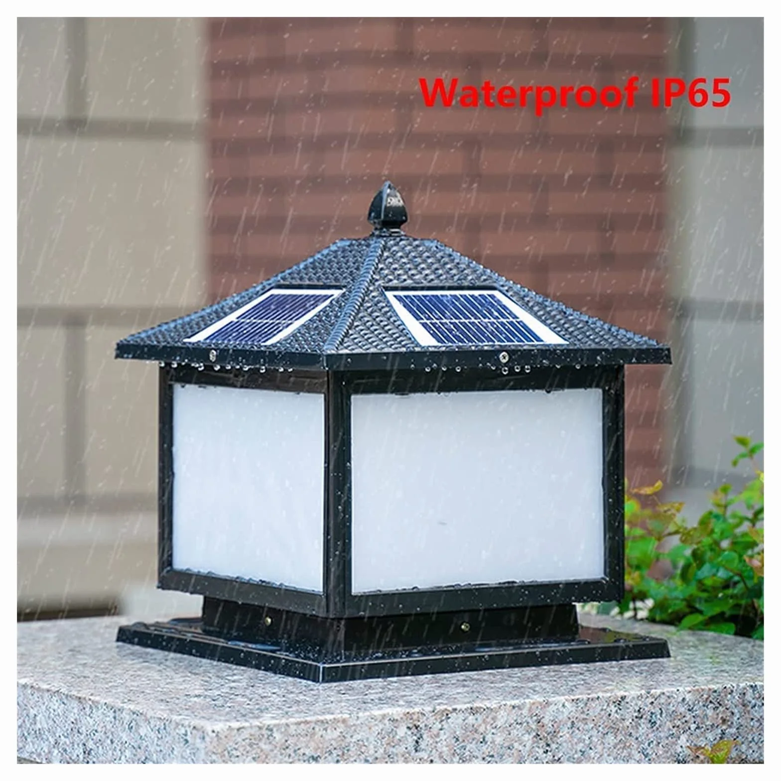 Lampadaire D'Extérieur Solaire Aluminium Hauteur 35 Cm