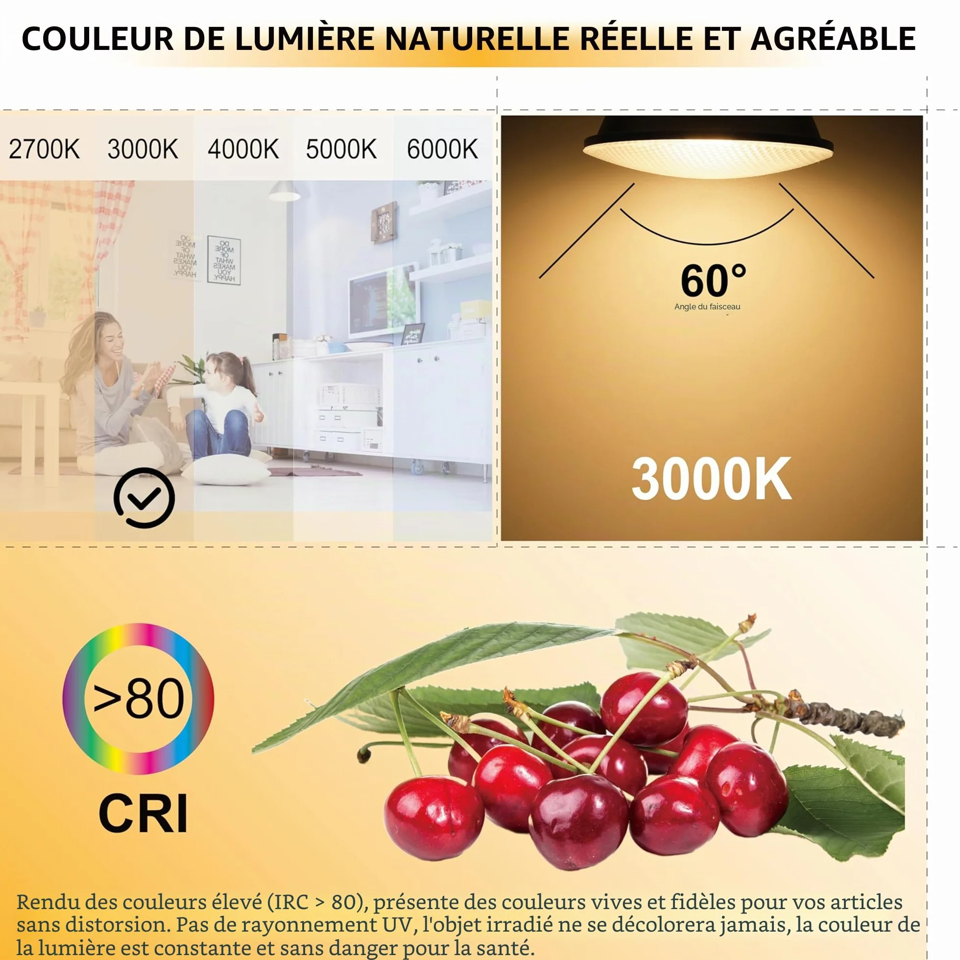 EACLL IP65 Ampoule LED E27 PAR38 Blanc Chaud 18W 1700 Lumens 3000K Lot de 2