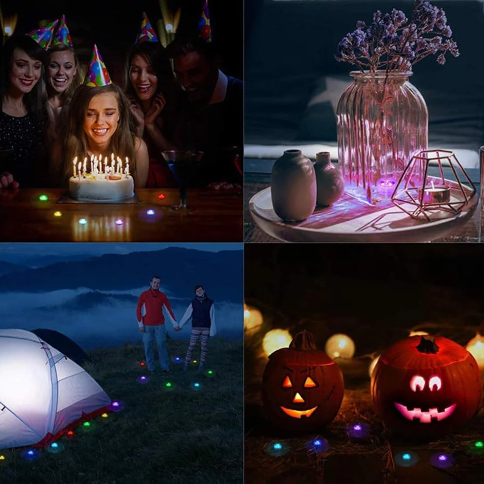 Lampes LED Submersibles RGB avec Télécommande pour Piscine, 2 Pièces