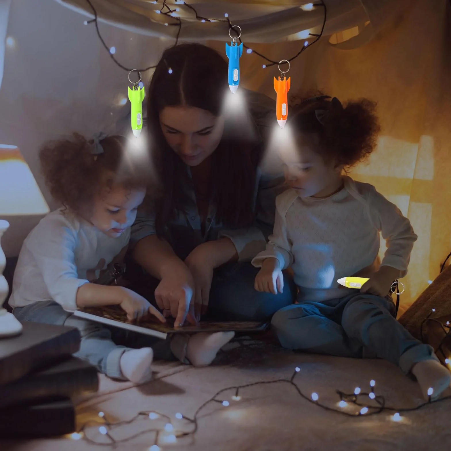 Mini lampes de poche porte-clés lumineuses pour enfants Lot de 30