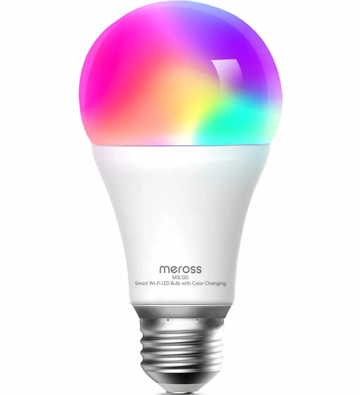 Meross Ampoule Connectée LED Intelligente E27 2700K-6500K Dimmable Multicolore Compatible Alexa Google Home