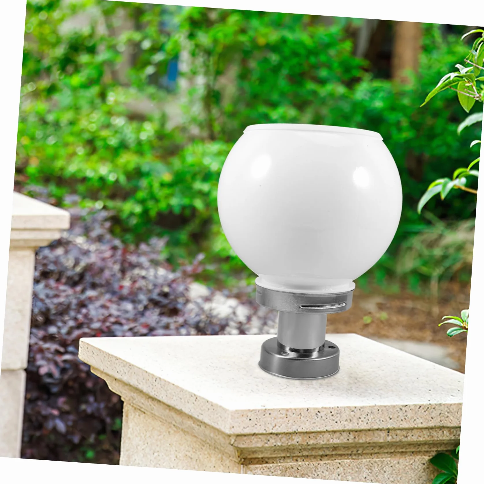NUOBESTY Lampe Solaire Extérieure LED 10.04 Pouces Étanche pour Pilier Rond Éclairage Jardin