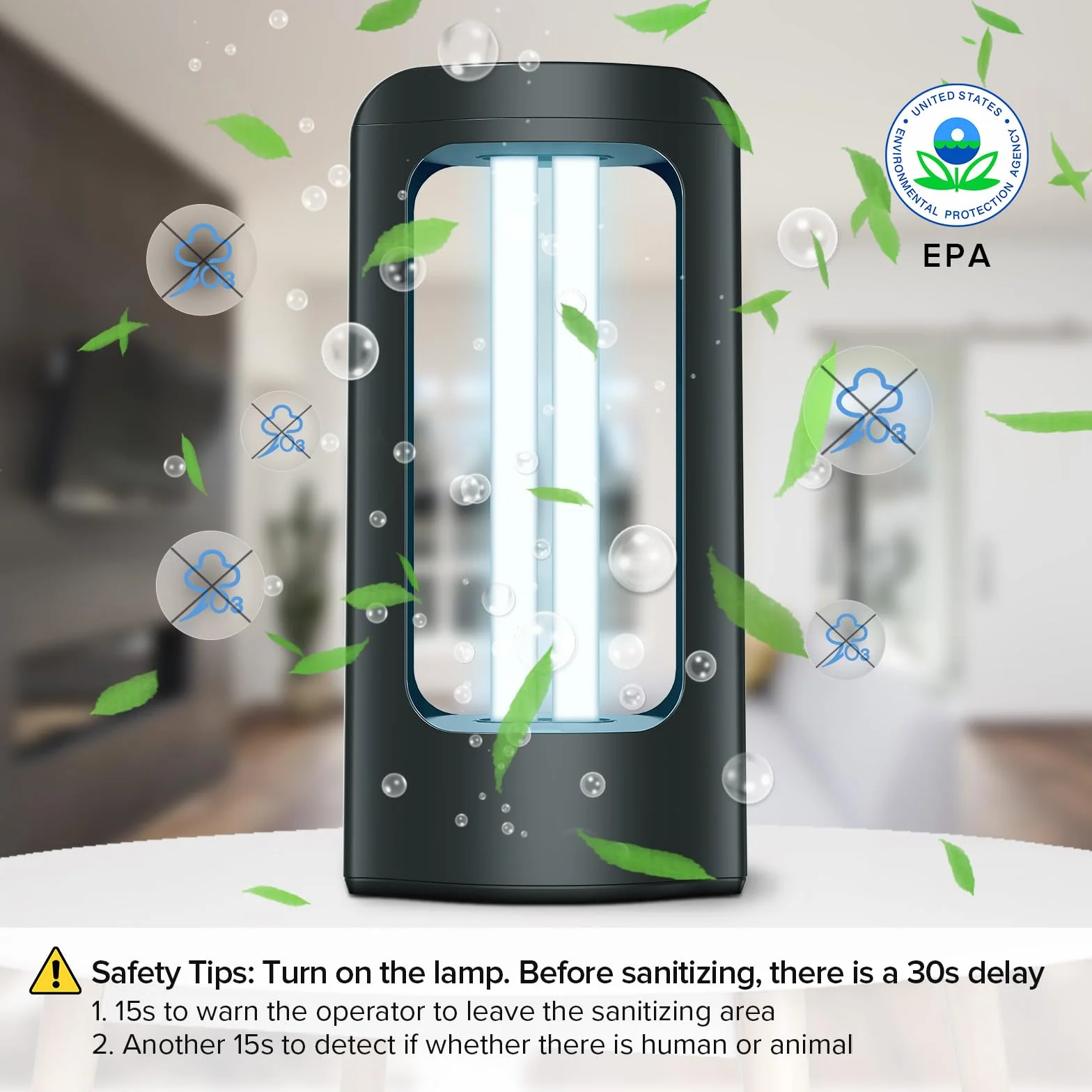 SANSI Lampe de Désinfection UV 42W UVC avec Télécommande 254 nm Stérilisateur Portable sans Ozone