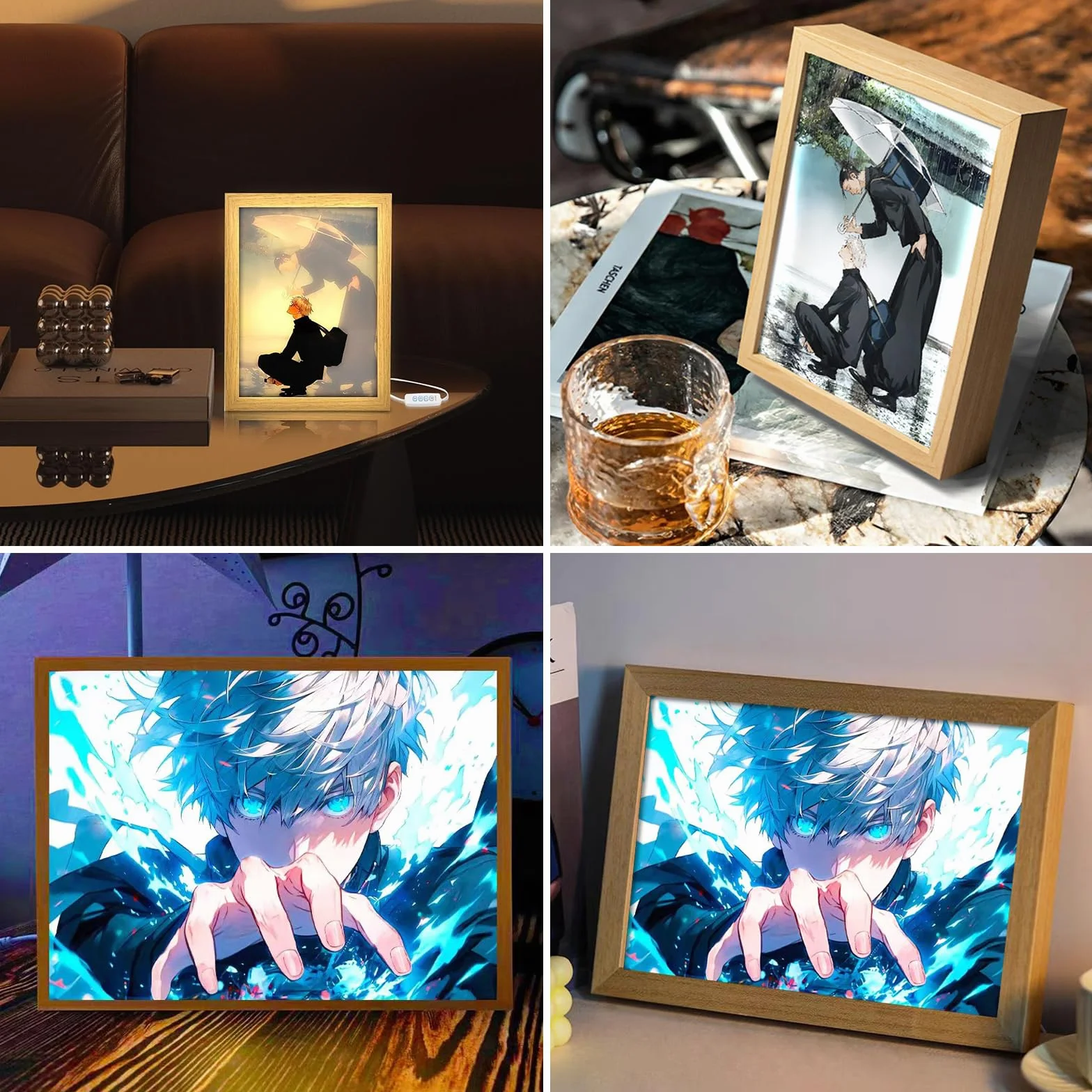 Bocguy Peinture lumineuse Juju LED décoration murale cadre bureau maison chambre créative cadeau
