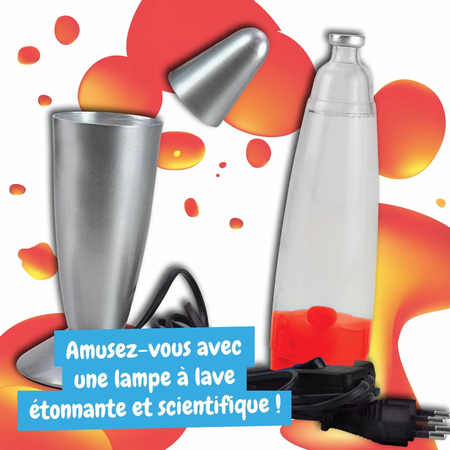 Science4you Lampe à Lave Rouge - Veilleuse Décoration Chambre Enfants 8-14 Ans
