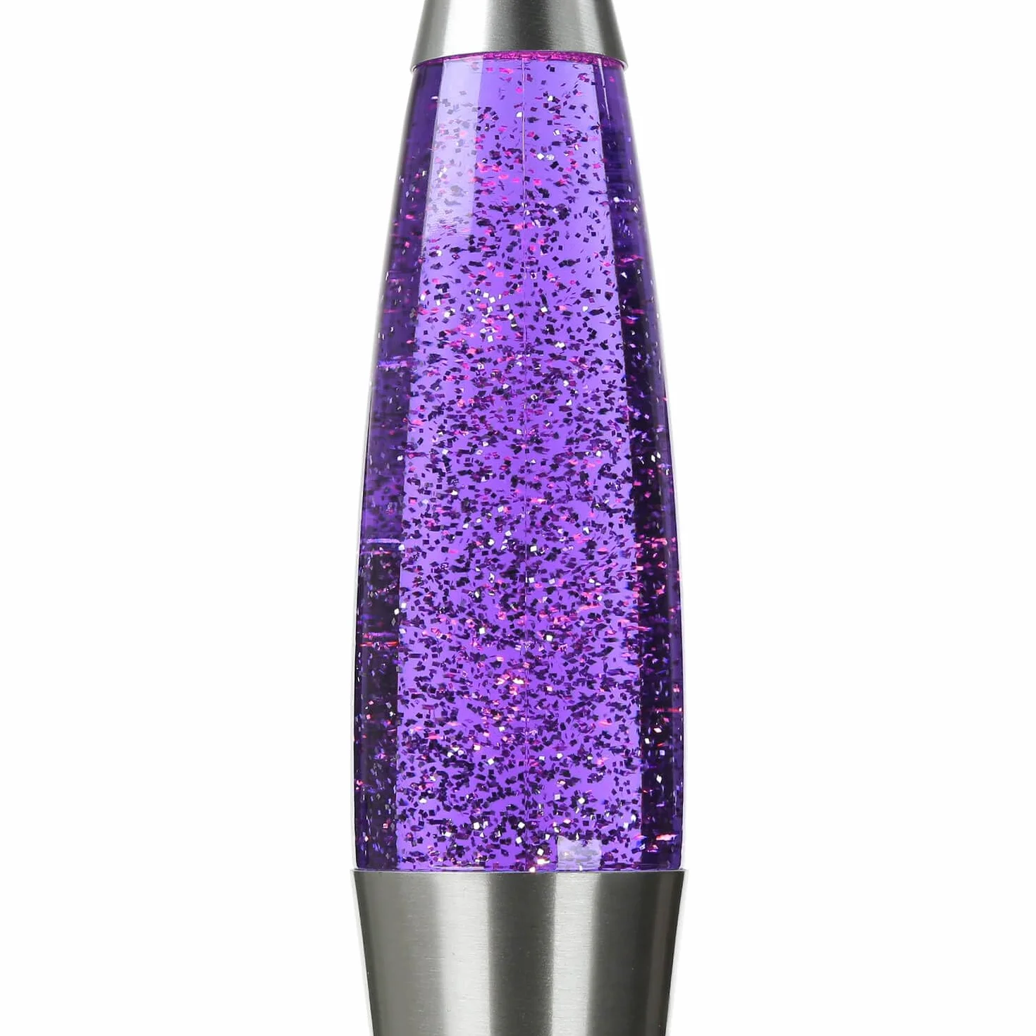 Lampe à lave JENNY argent paillettes H:42 cm G9 ampoules incluses rétro lampe de table