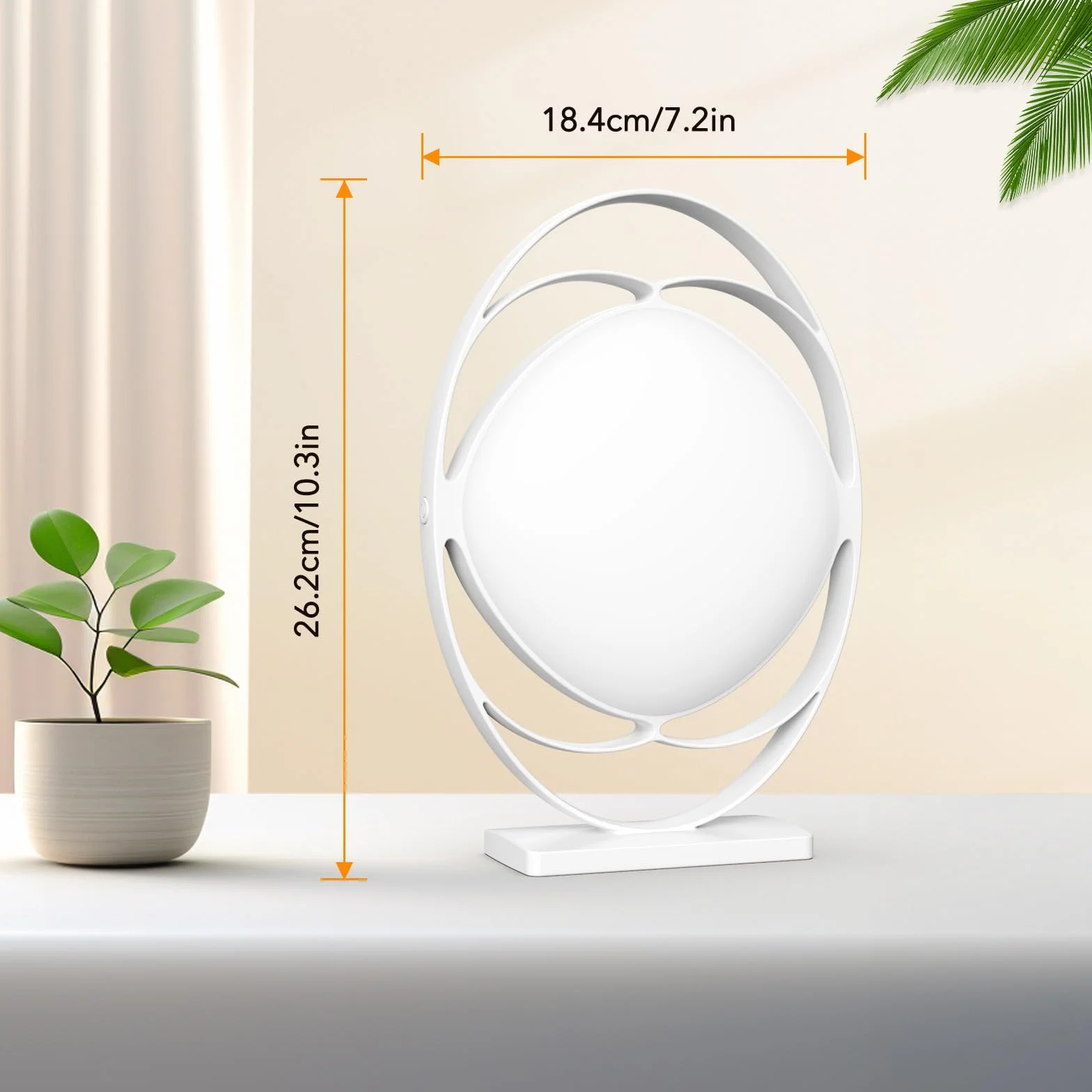 Lampe de luminothérapie 10000 Lux sans UV, 3 températures de couleur, 4 minuteries, 5 intensités réglables, fonction mémoire