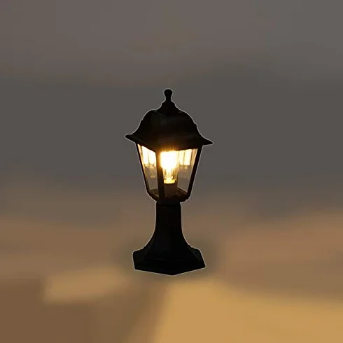 QAZQA Lampe sur pied extérieur 1 lumière L 150 mm Noir