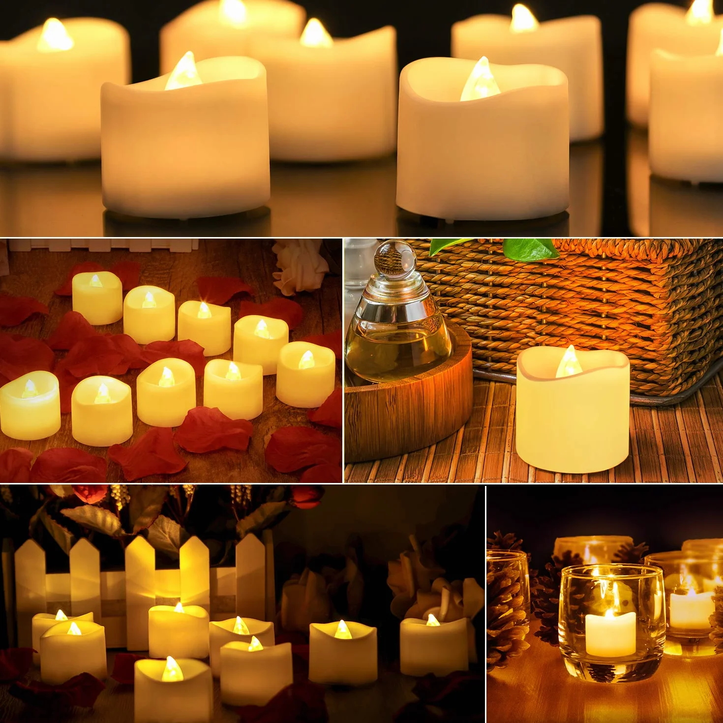 Bougies LED Flamme Vacillante 14 pcs Bougies électriques Noël Arbre Mariage