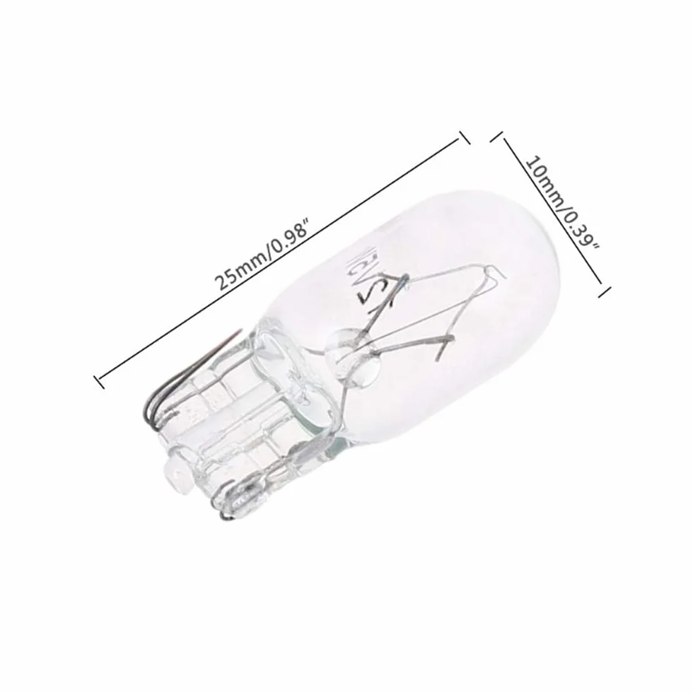 Ampoules halogènes T10 W5W 12V 5W Blanc Chaud Feux de Plaque d'immatriculation Voiture