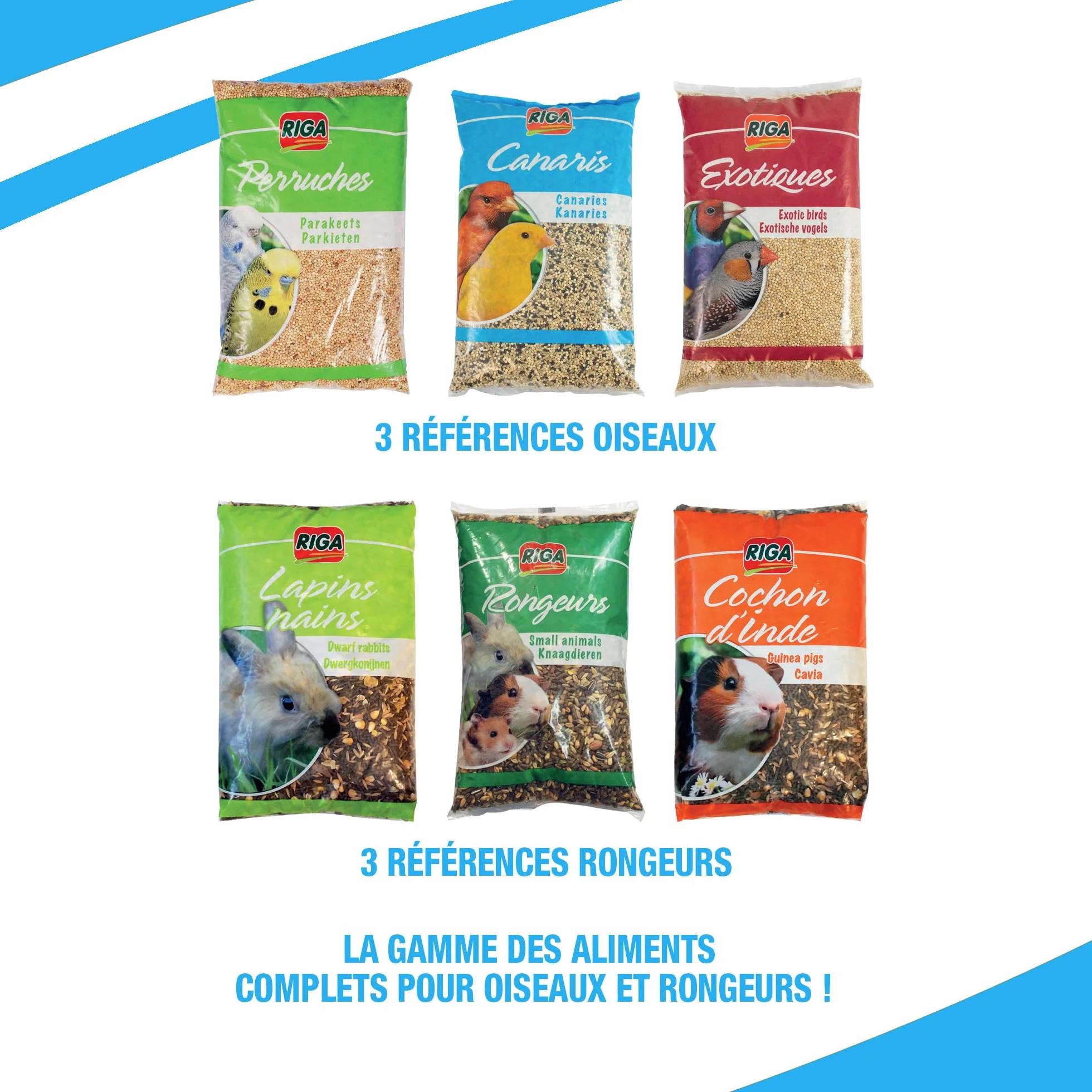 Riga Mélange pour Canaris Nourriture pour Oiseaux Graines et Céréales Riche en Vitamines et Minéraux 2KG