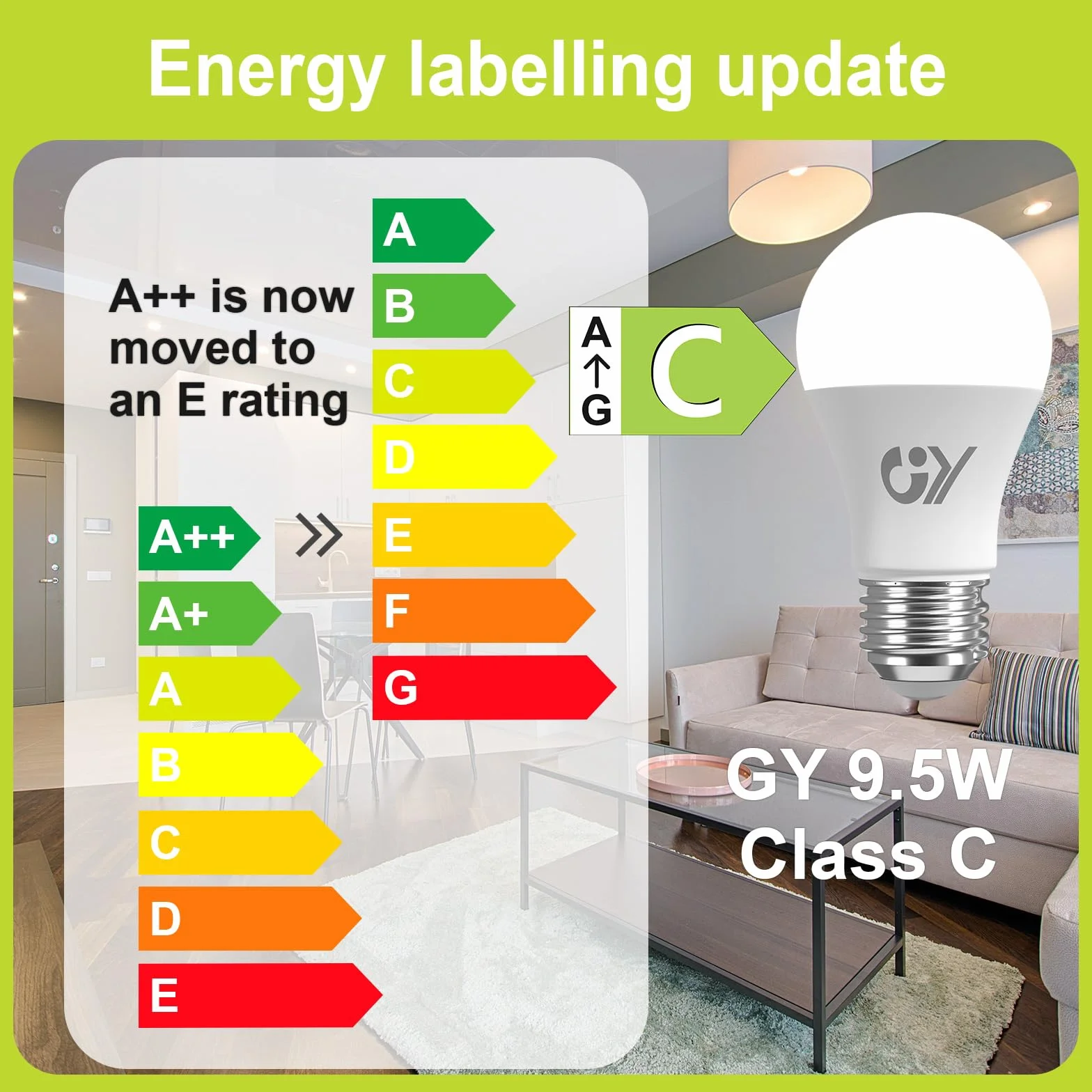 Ampoule LED E27 9.5W 6500K Blanc Froid 1521 lumens A60 Non-Dimmable Lot de 2