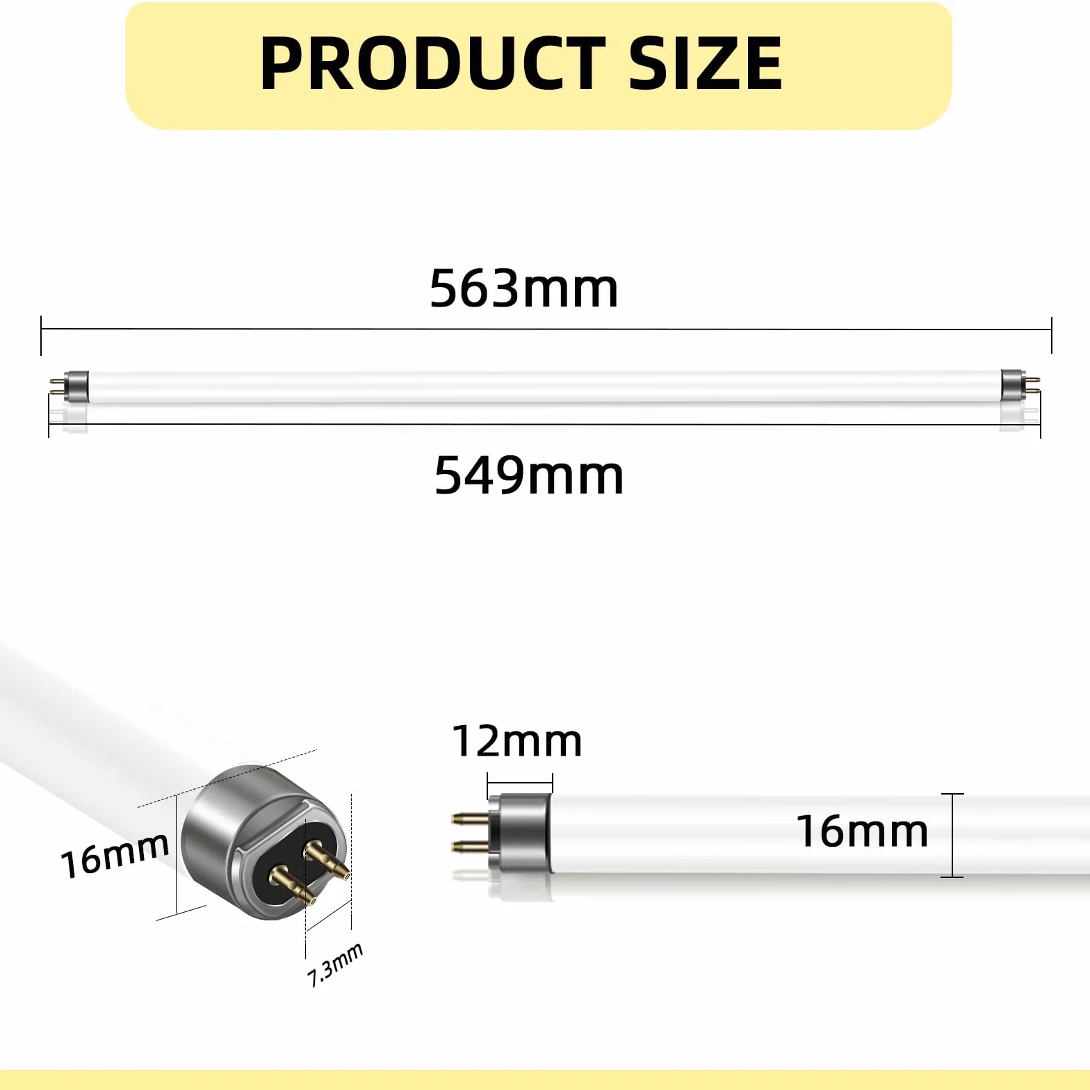 Tubes Fluorescents T5 14W 563mm Blanc Chaud 3000K G5