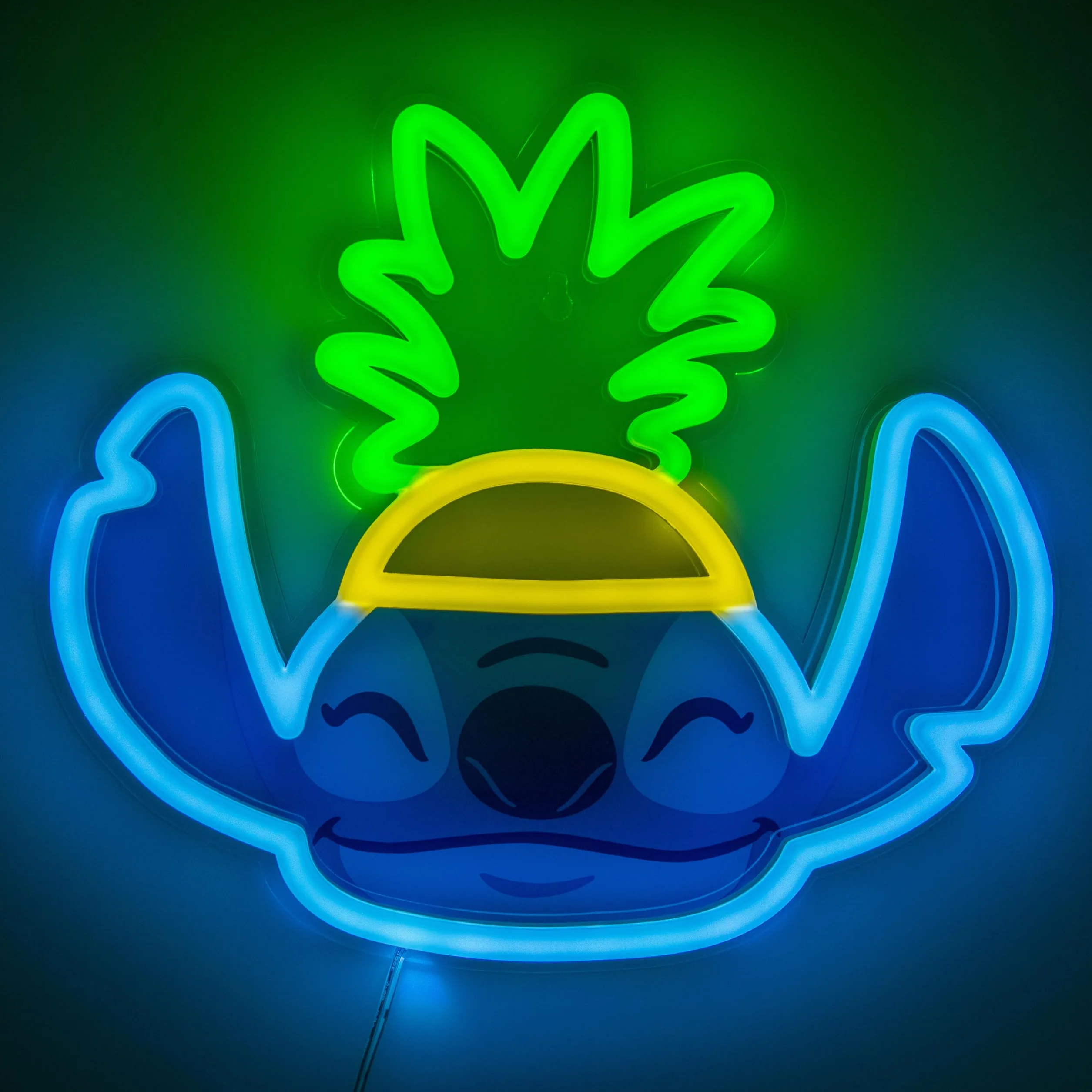 Paladone Applique murale néon LED Lilo & Stitch avec ananas, sous licence officielle Disney