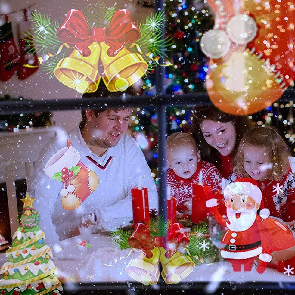 Projecteur LED Père Noël Étanche Lumière Extérieur Intérieur Noël Décoration