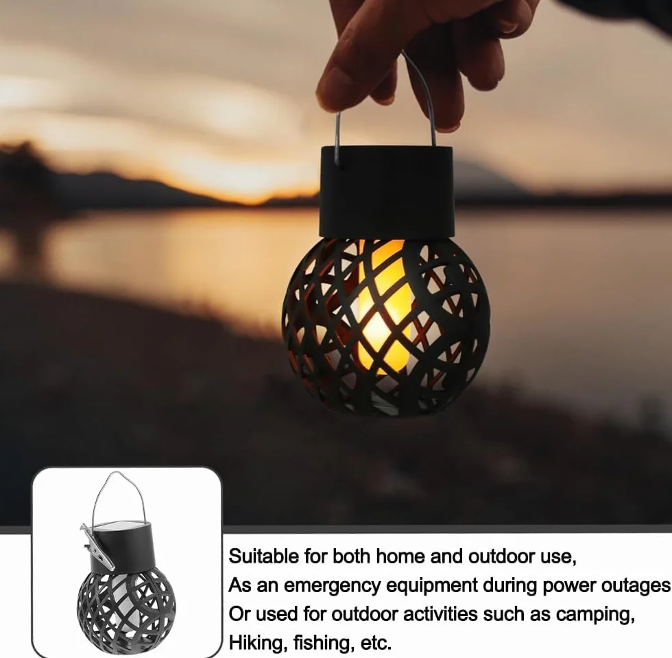 Lampe Solaire Extérieur Suspendue IP65 8 pièces Lanterne Jardin Décoration
