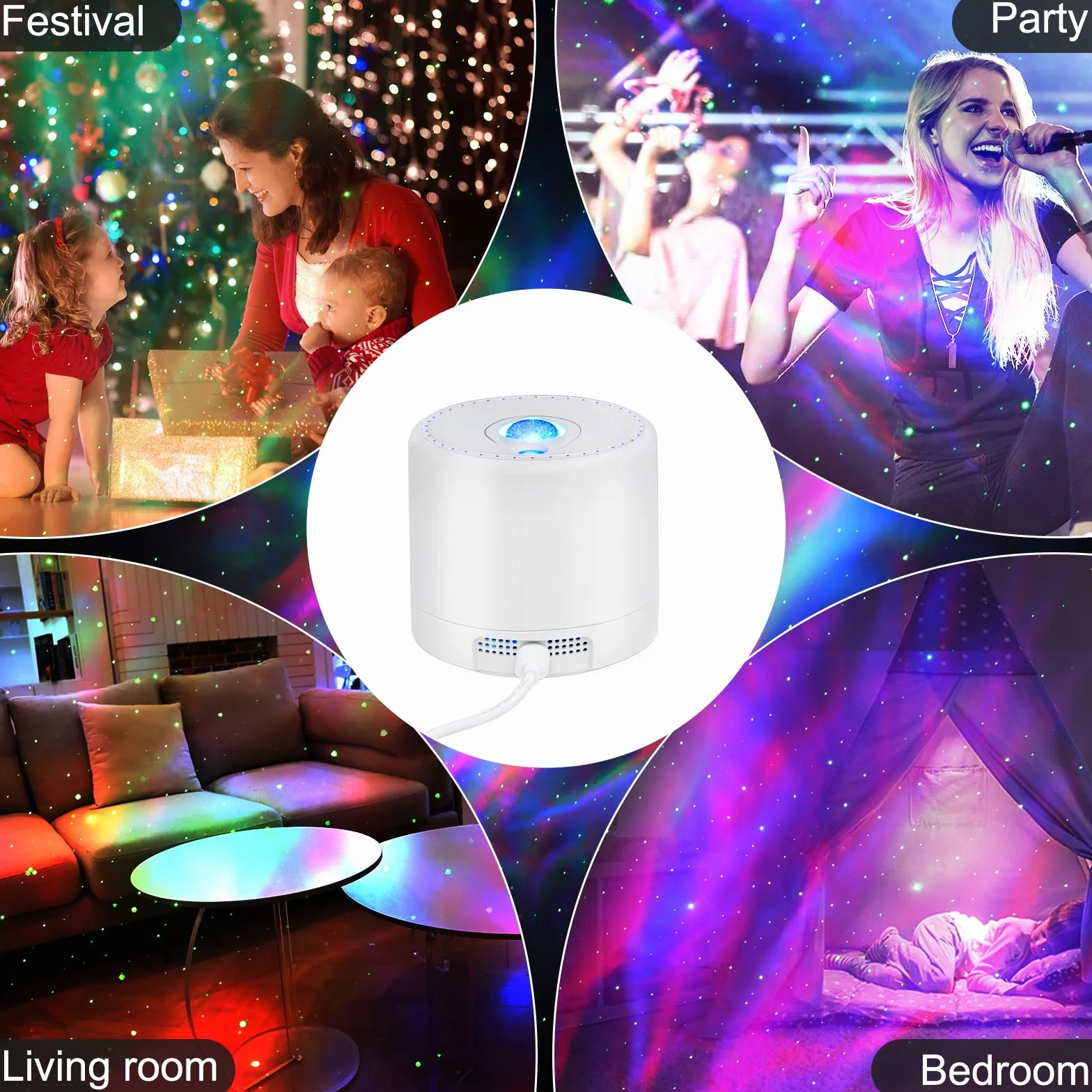 Projecteur Ciel Etoile Galaxie avec télécommande, Luminosité réglable pour Décoration Chambre Enfants Adultes