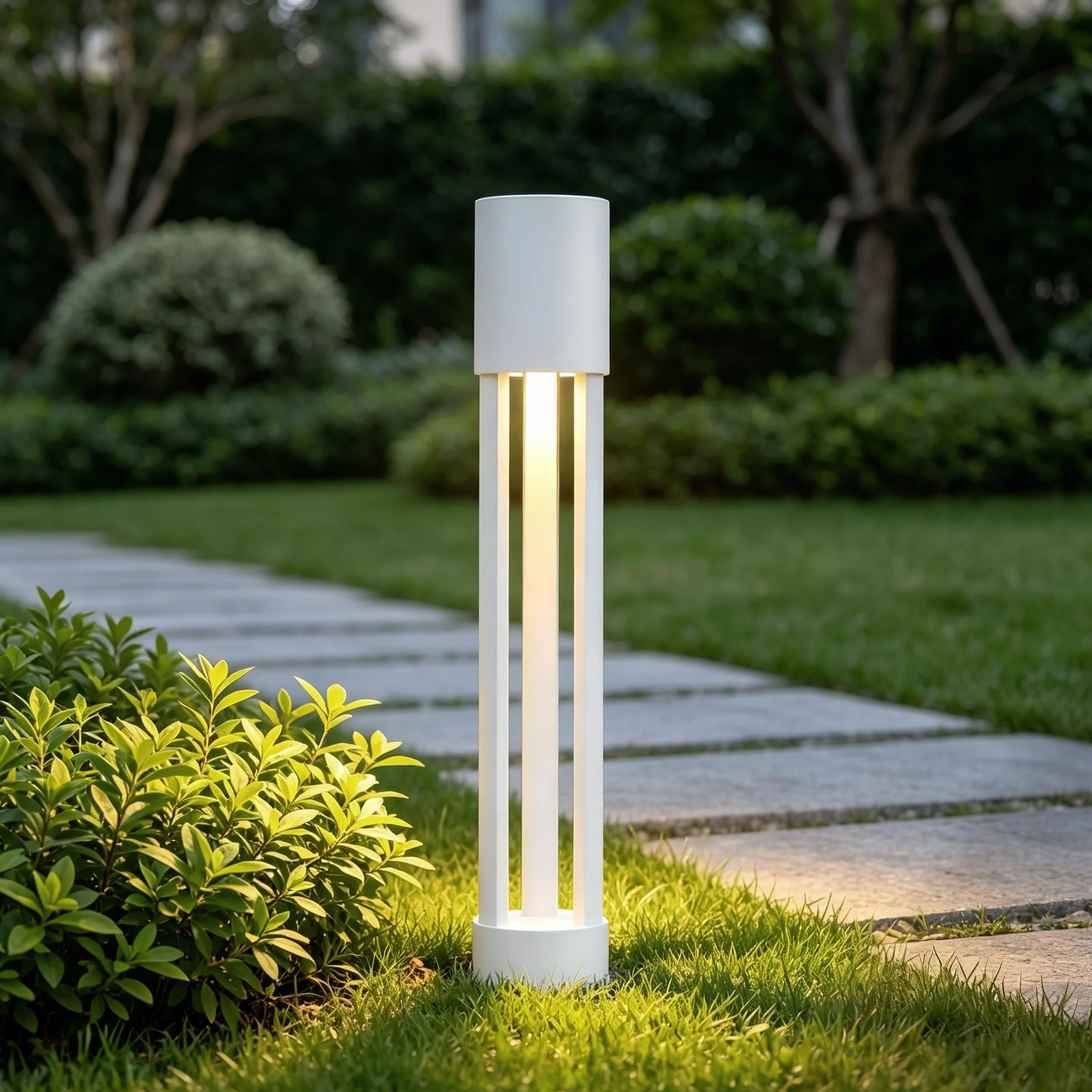 Lampe sur Pied Extérieur LED IP65 120x700mm Blanc Mai & Mai