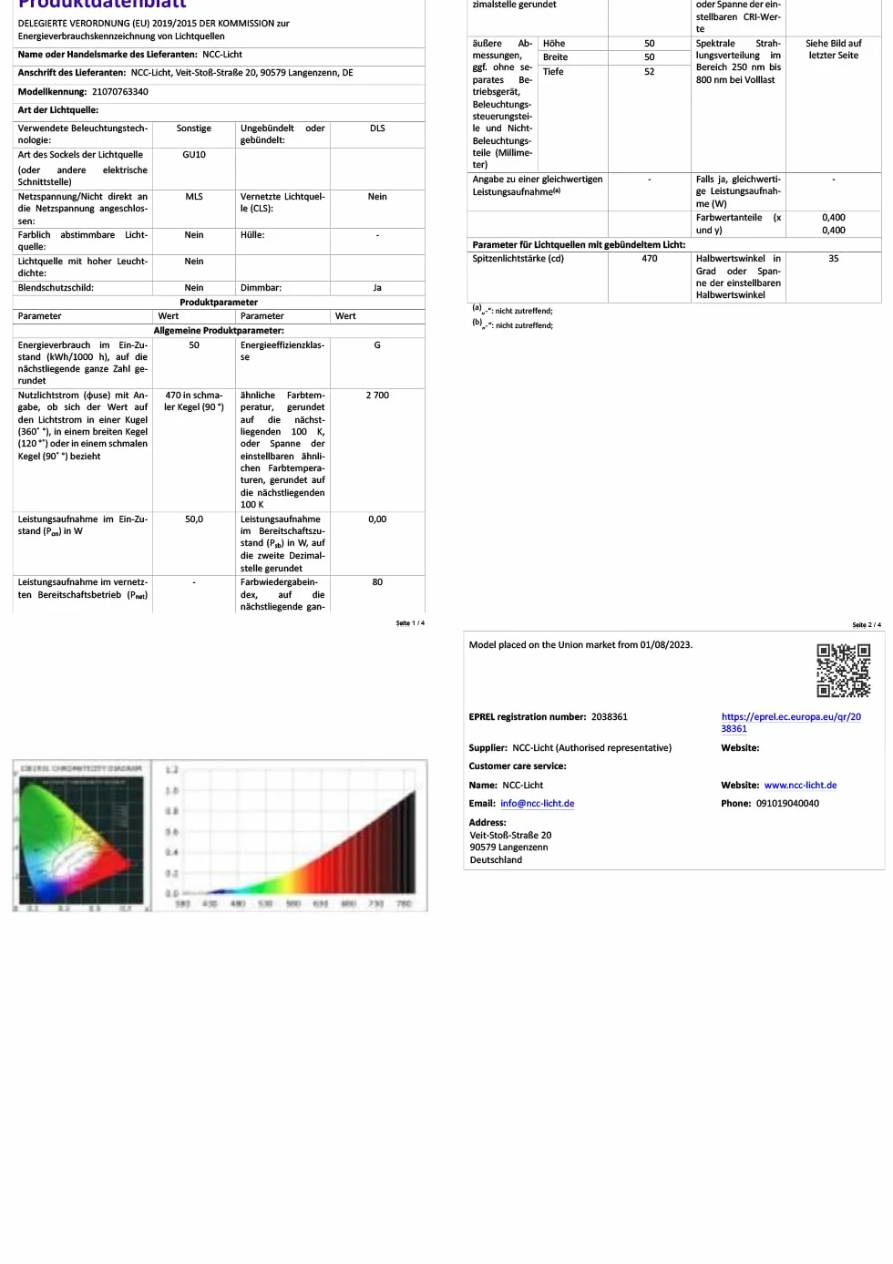 Tesco Lot de 8 réflecteurs halogènes 50 W GU10 220-240 V Blanc chaud 2700 K