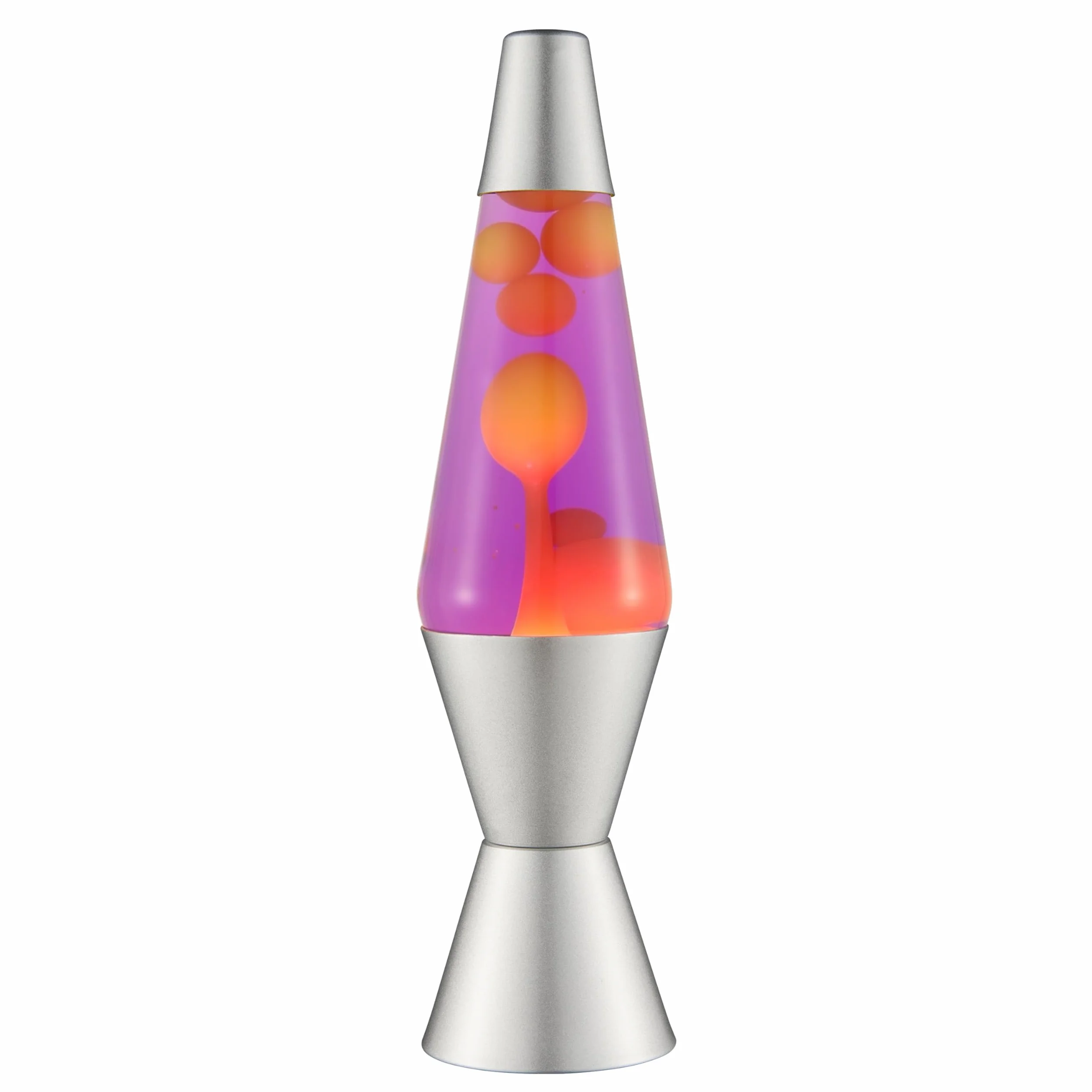 LAVA® Lampe Lava 2125 14,5 pouces cire jaune liquide violet socle argenté