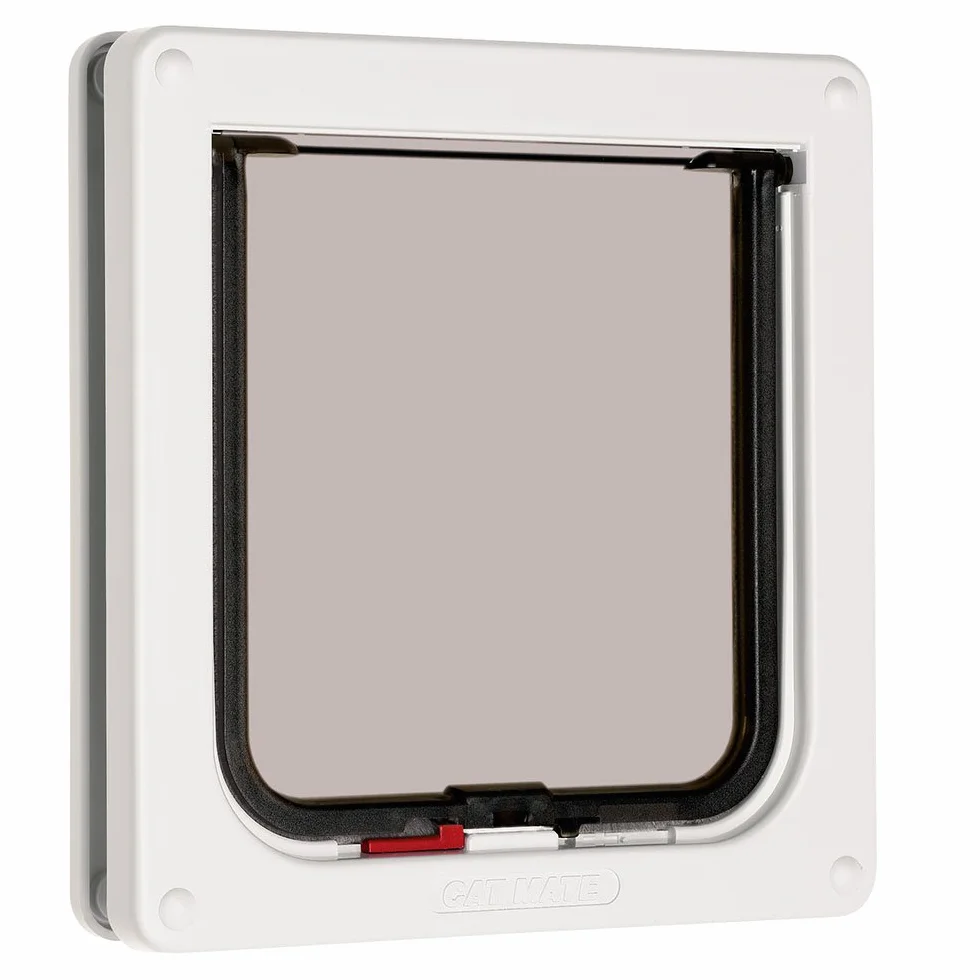 Cat Mate Chatière Verrouillable pour Portes UPVC et Bois - Blanc