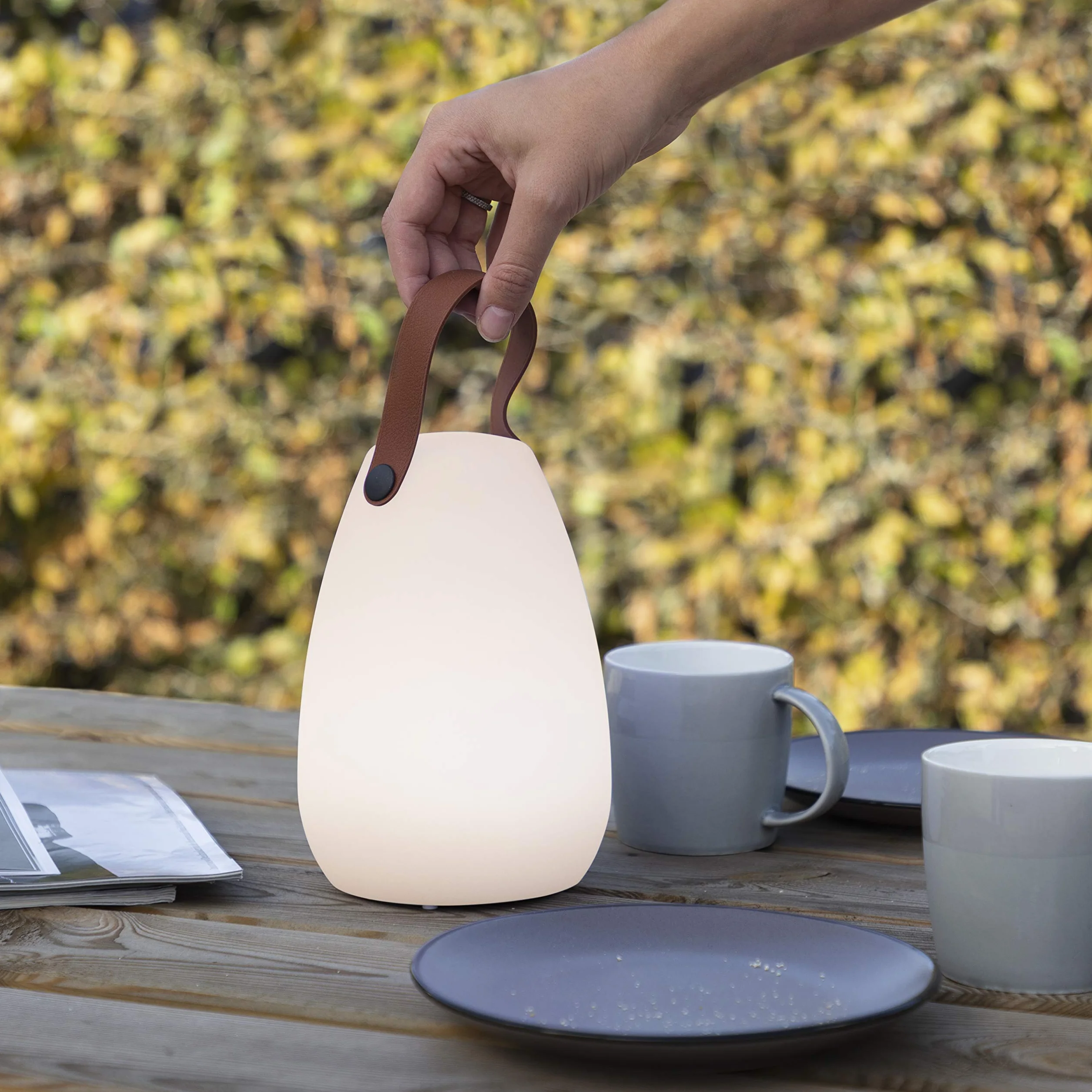 Smartwares lampe LED de table sans fil rechargeable blanc chaud colorée intérieur extérieur
