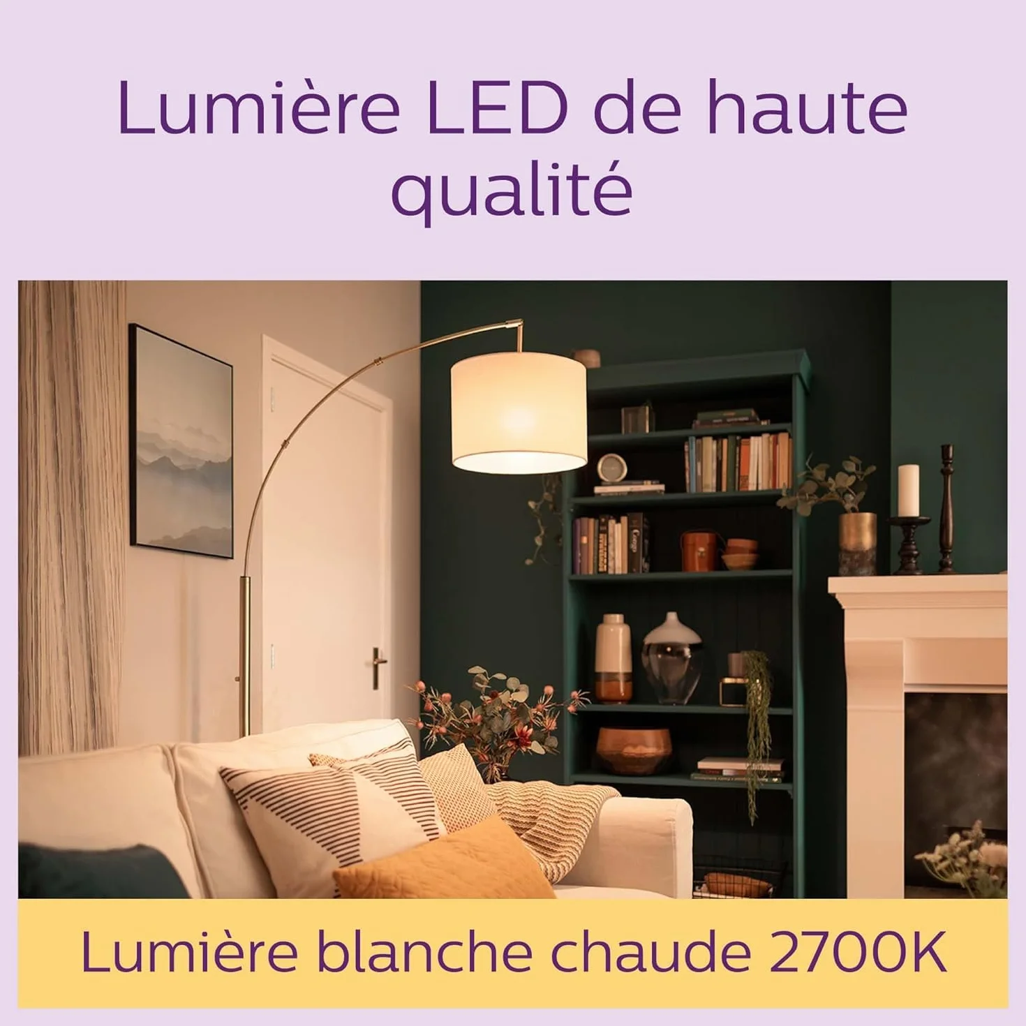 Philips Ampoules LED E27 100W Blanc Chaud Pack 6